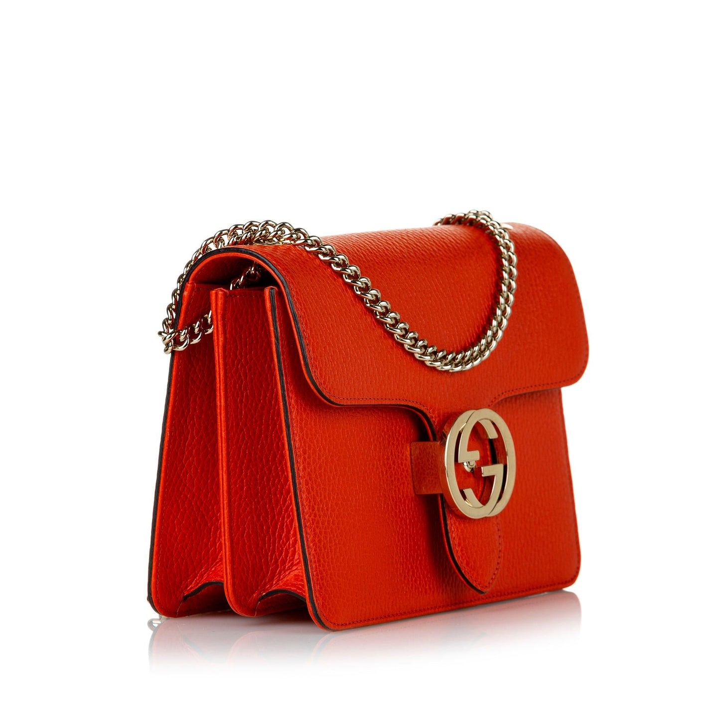 Gucci Interlocking G SHG Leather Calf Red Crossbody Bag Bag Shg