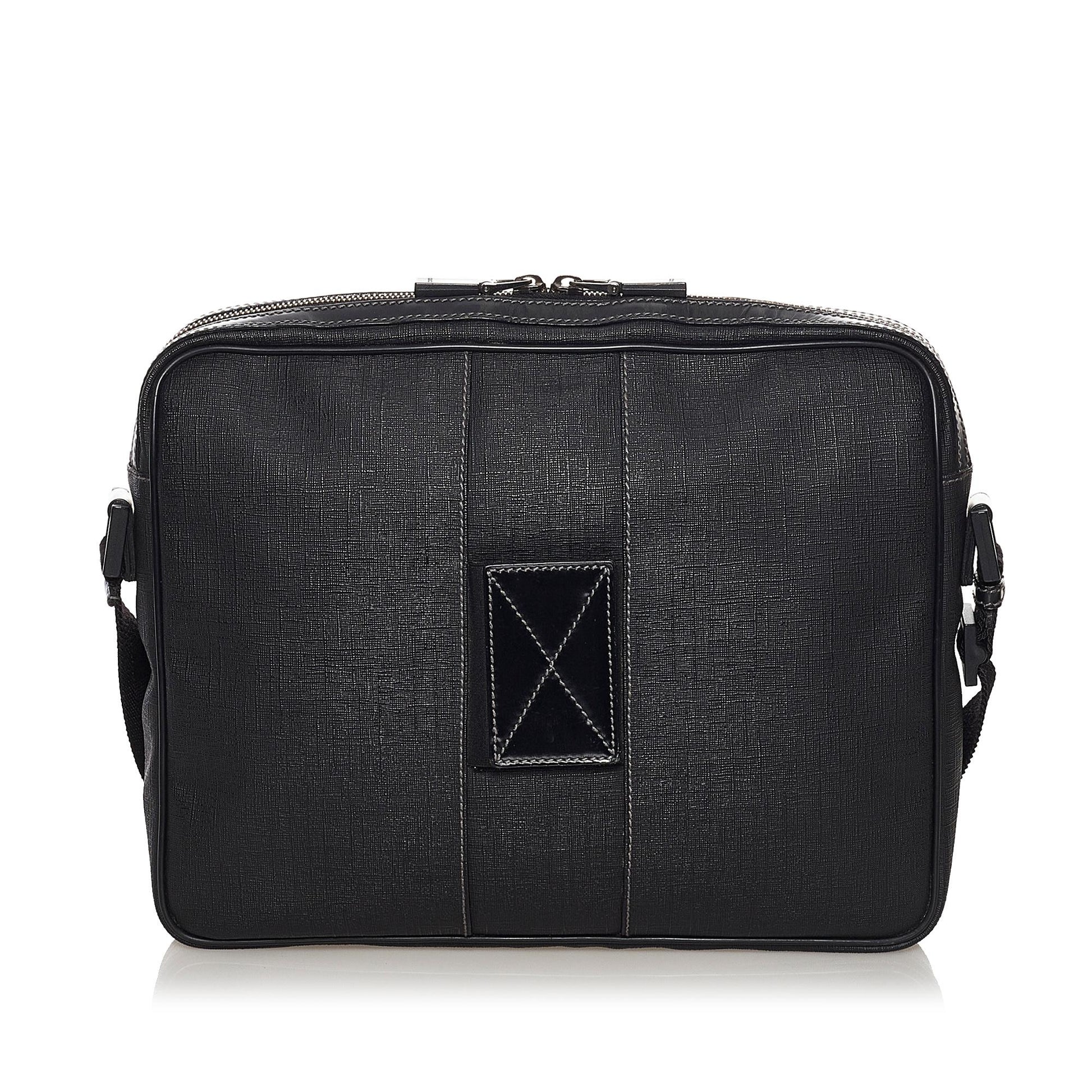 Gucci Interlocking G SHG Leather Calf Black Crossbody Bag