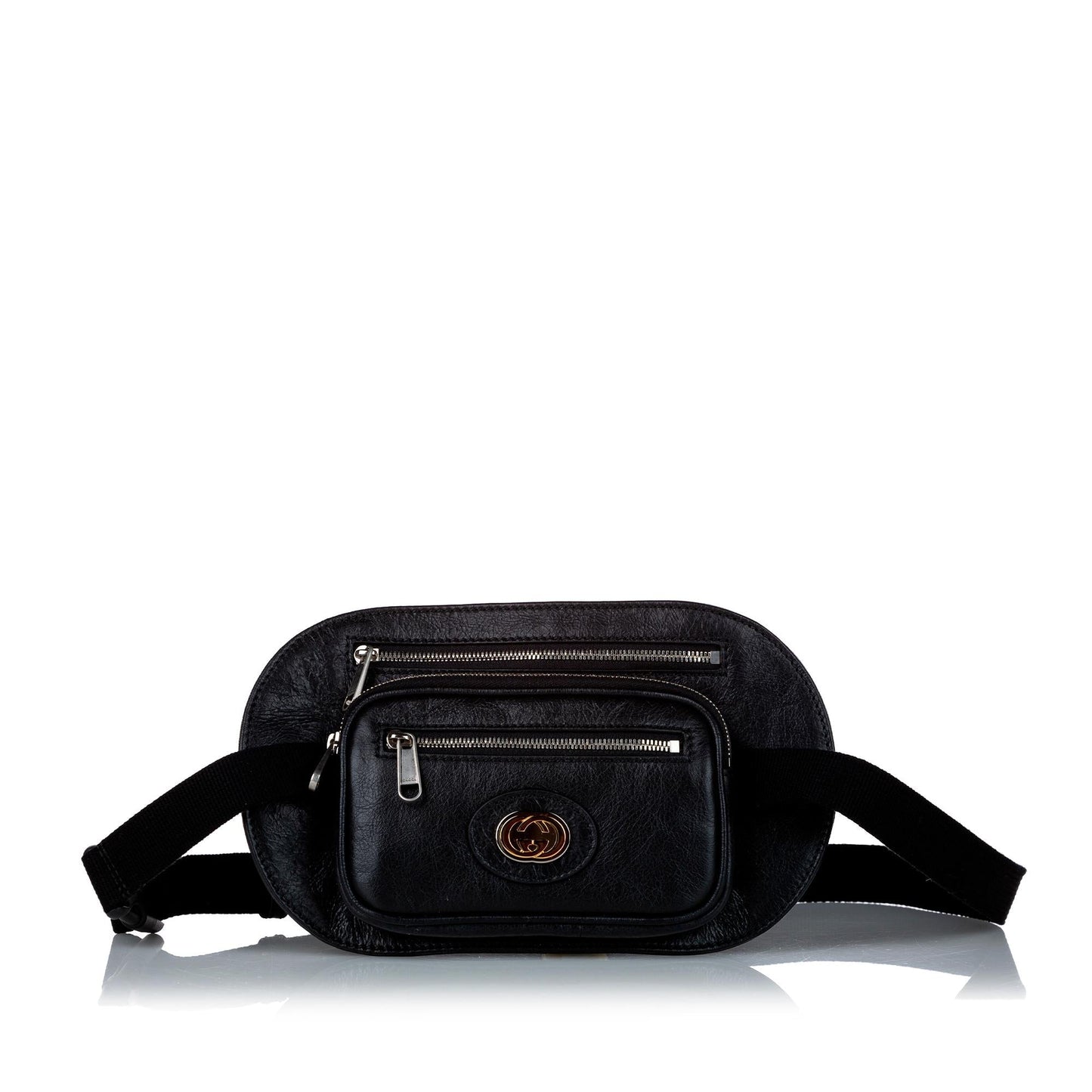 Gucci Interlocking G Morpheus Belt SHG Leather Calf Black Accessory Bag Shg