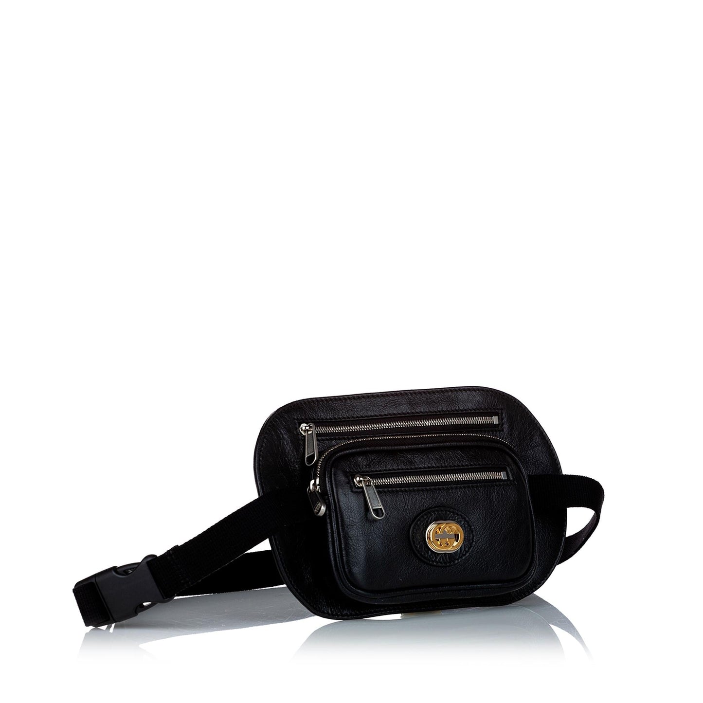 Gucci Interlocking G Morpheus Belt SHG Leather Calf Black Accessory Bag Shg