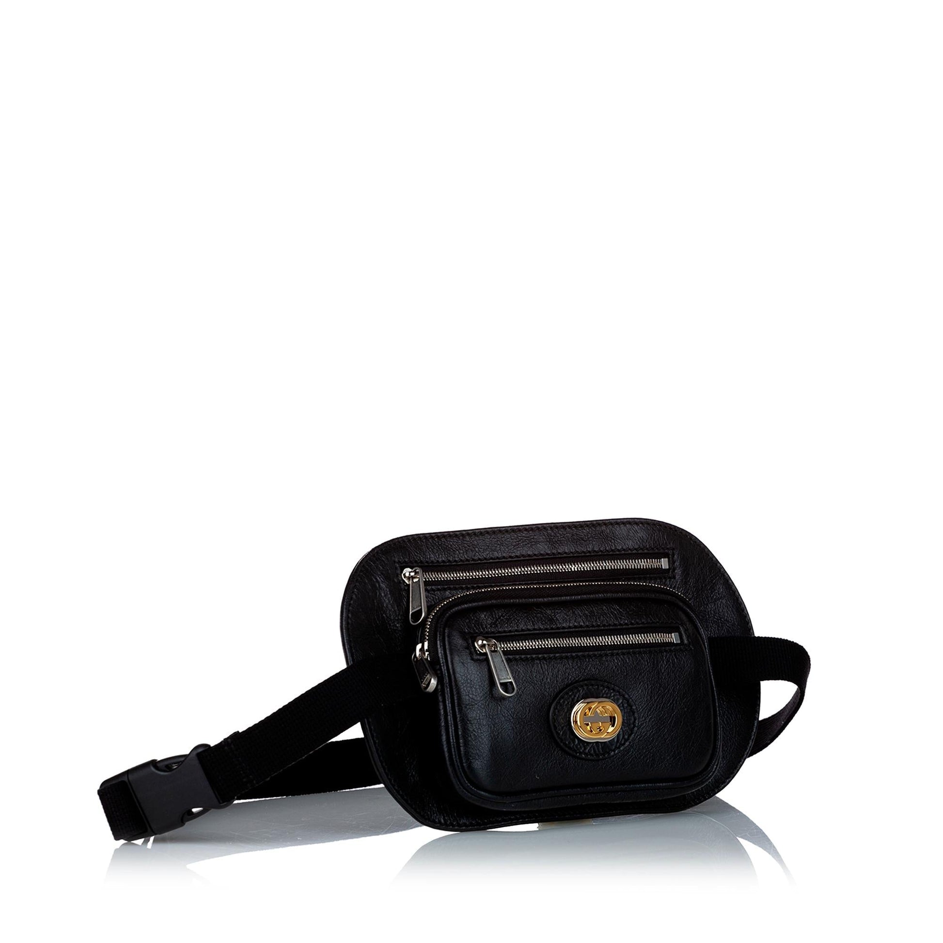 Gucci Interlocking G Morpheus Belt SHG Leather Calf Black Accessory Bag Shg