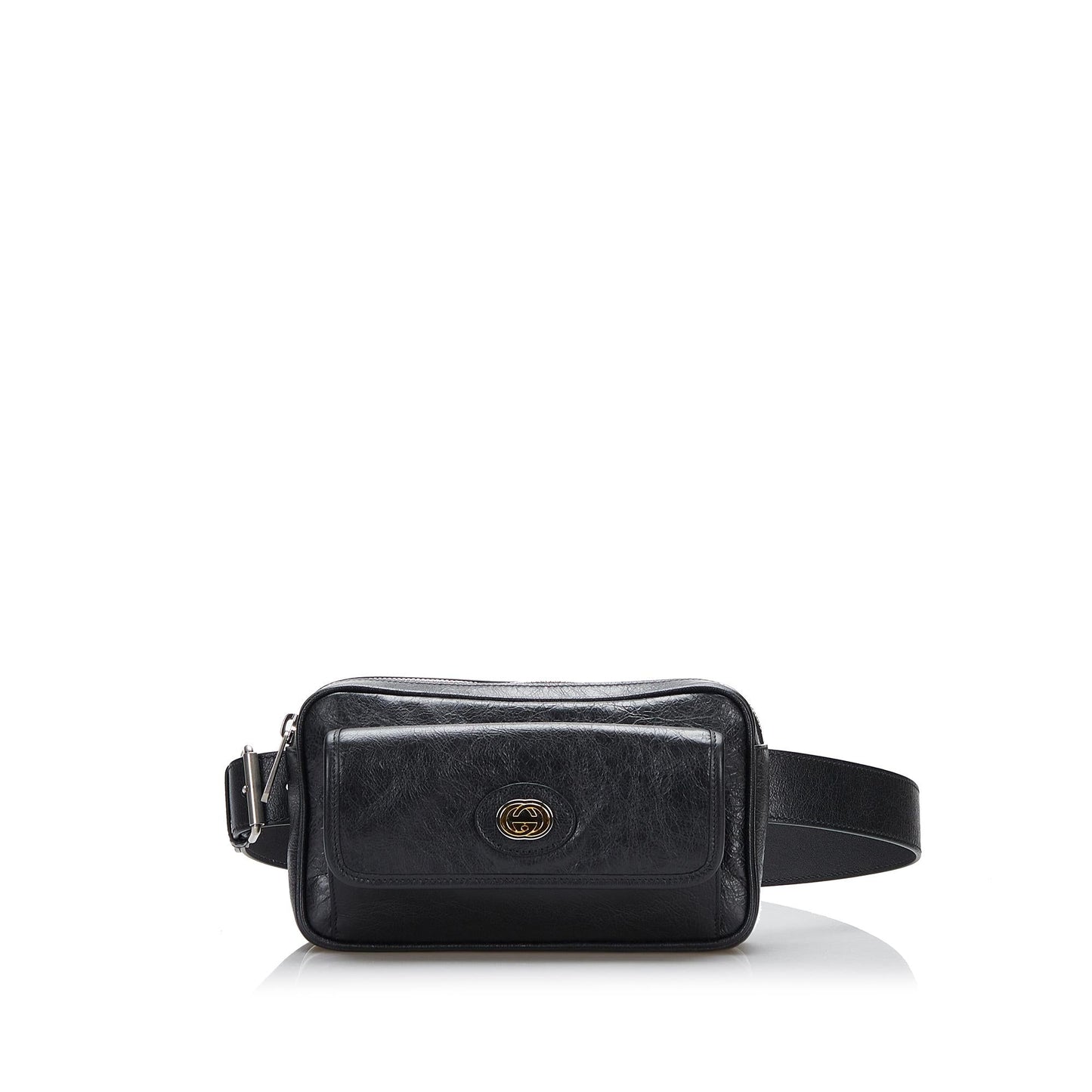 Gucci Interlocking G Morpheus Belt SHG-5tPQ6y Leather Calf Black Accessory