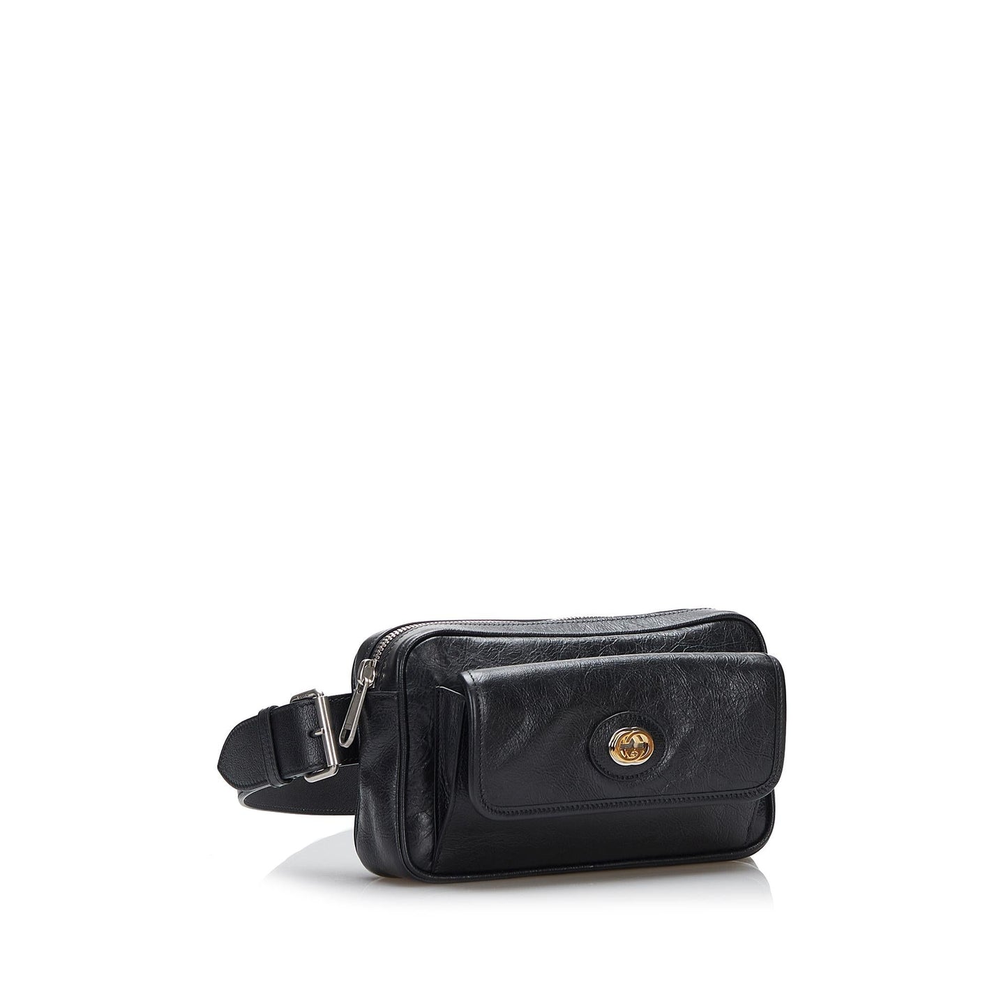 Gucci Interlocking G Morpheus Belt SHG-5tPQ6y Leather Calf Black Accessory