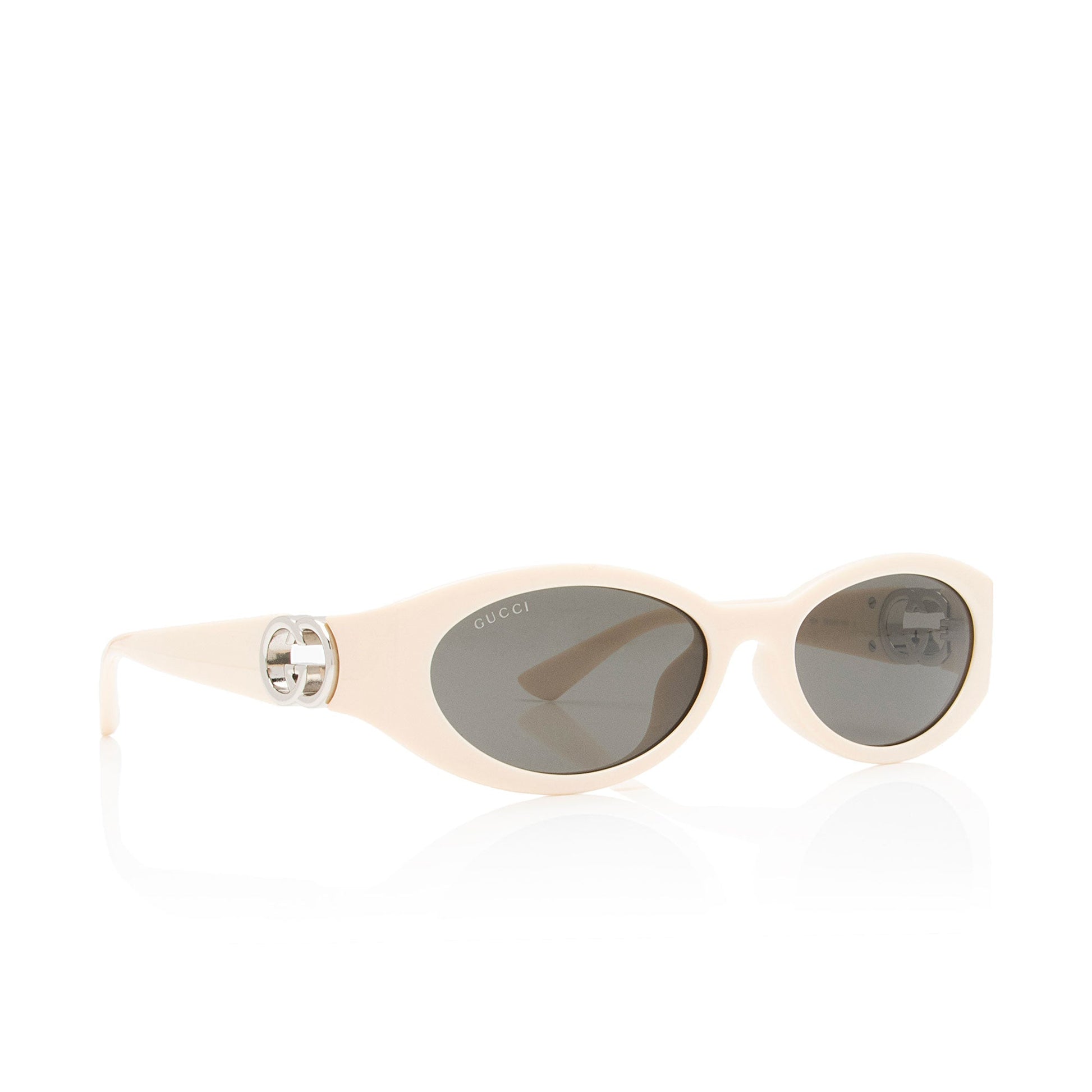 Gucci Interlocking G Oval Sunglasses Beige Accessory