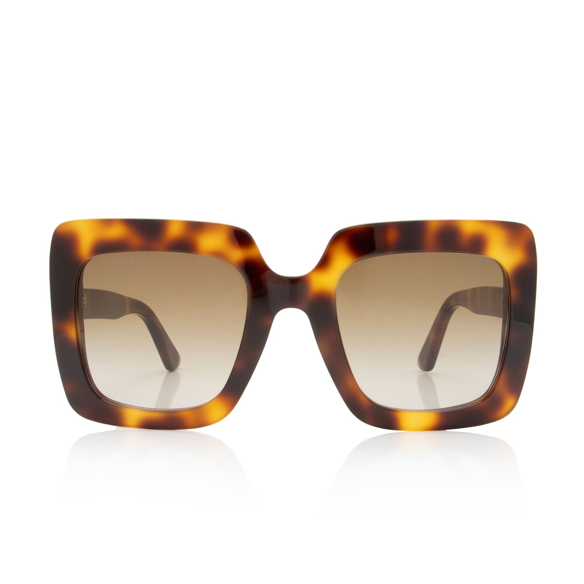 Gucci Interlocking G Square Sunglasses Brown Beige Accessory