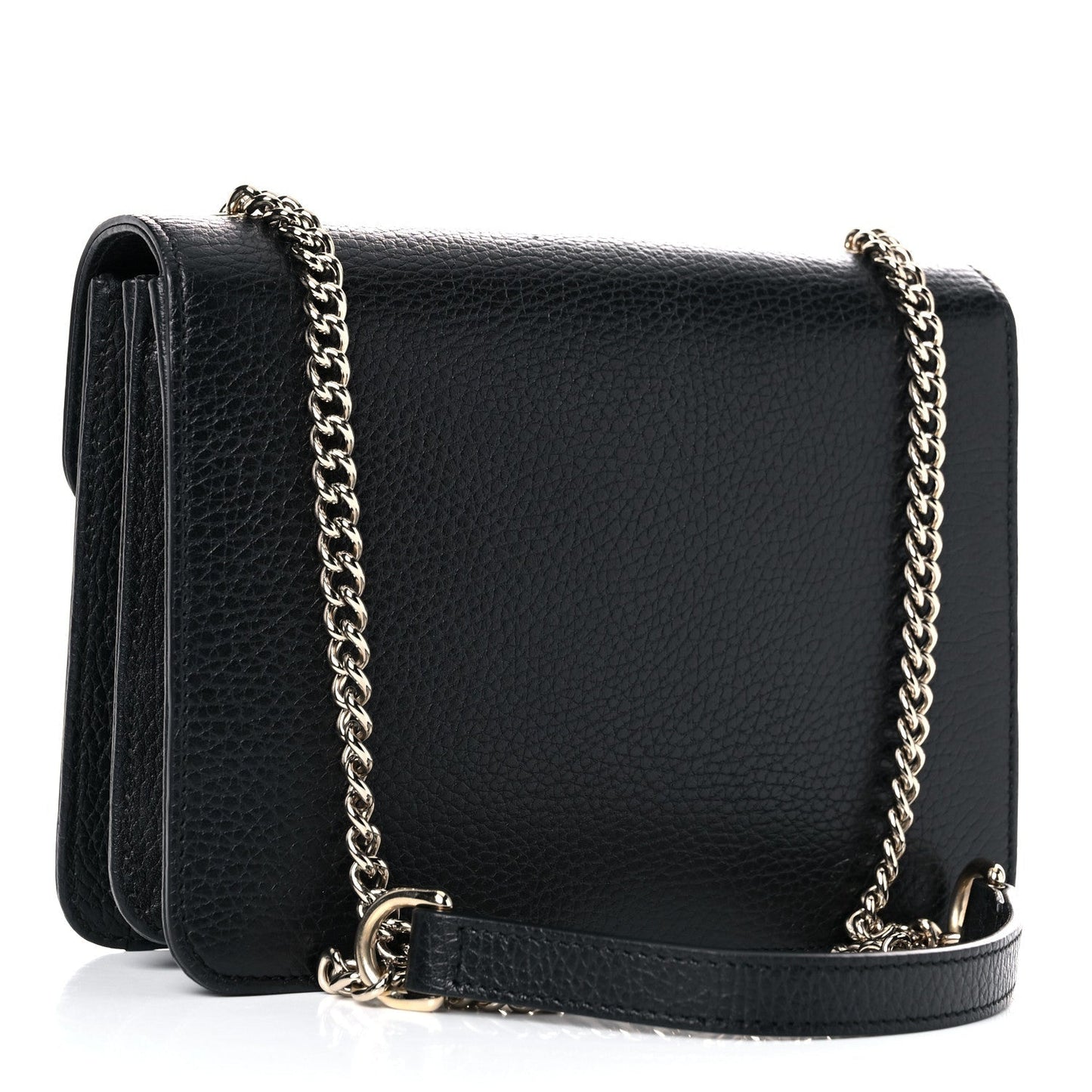 Gucci Interlocking GG Leather Black Crossbody Bag