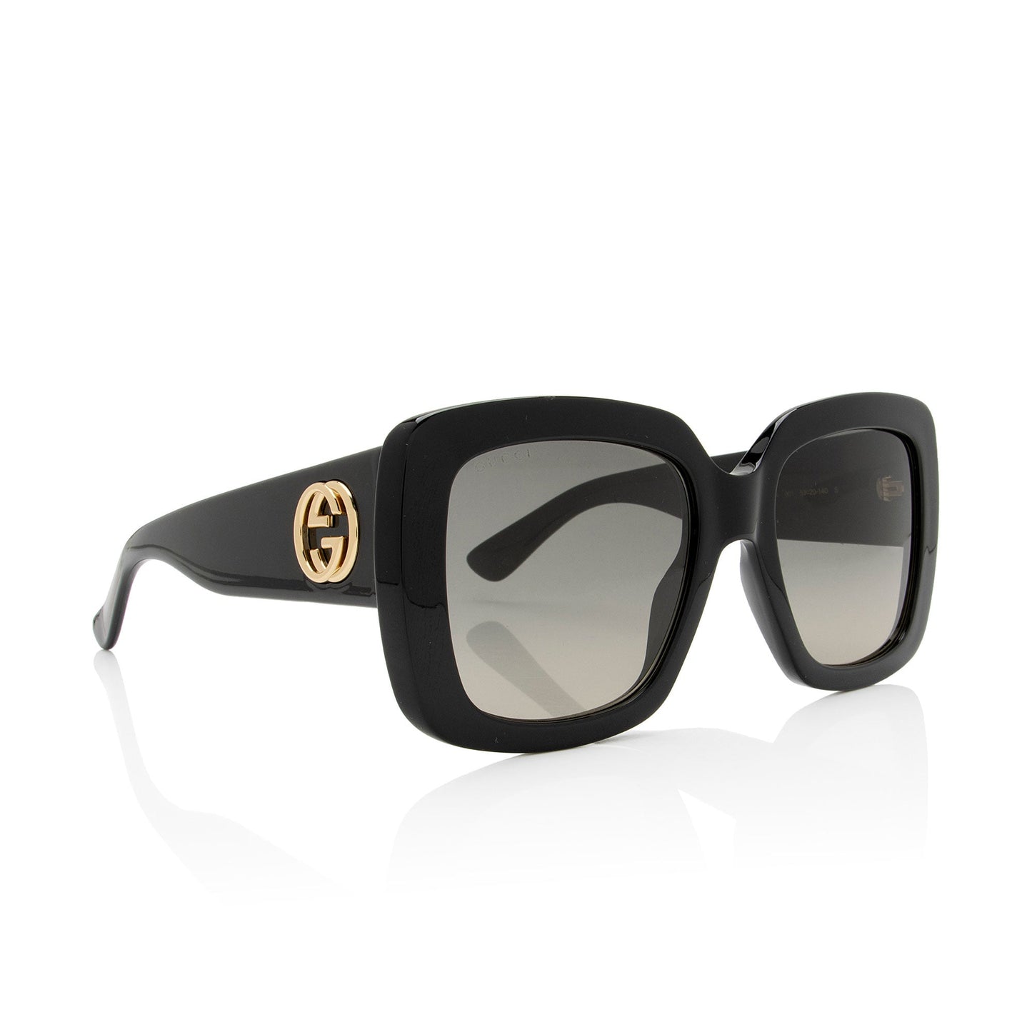 Gucci Interlocking GG Oversized Square Sunglasses Black Accessory Shf S9Reky