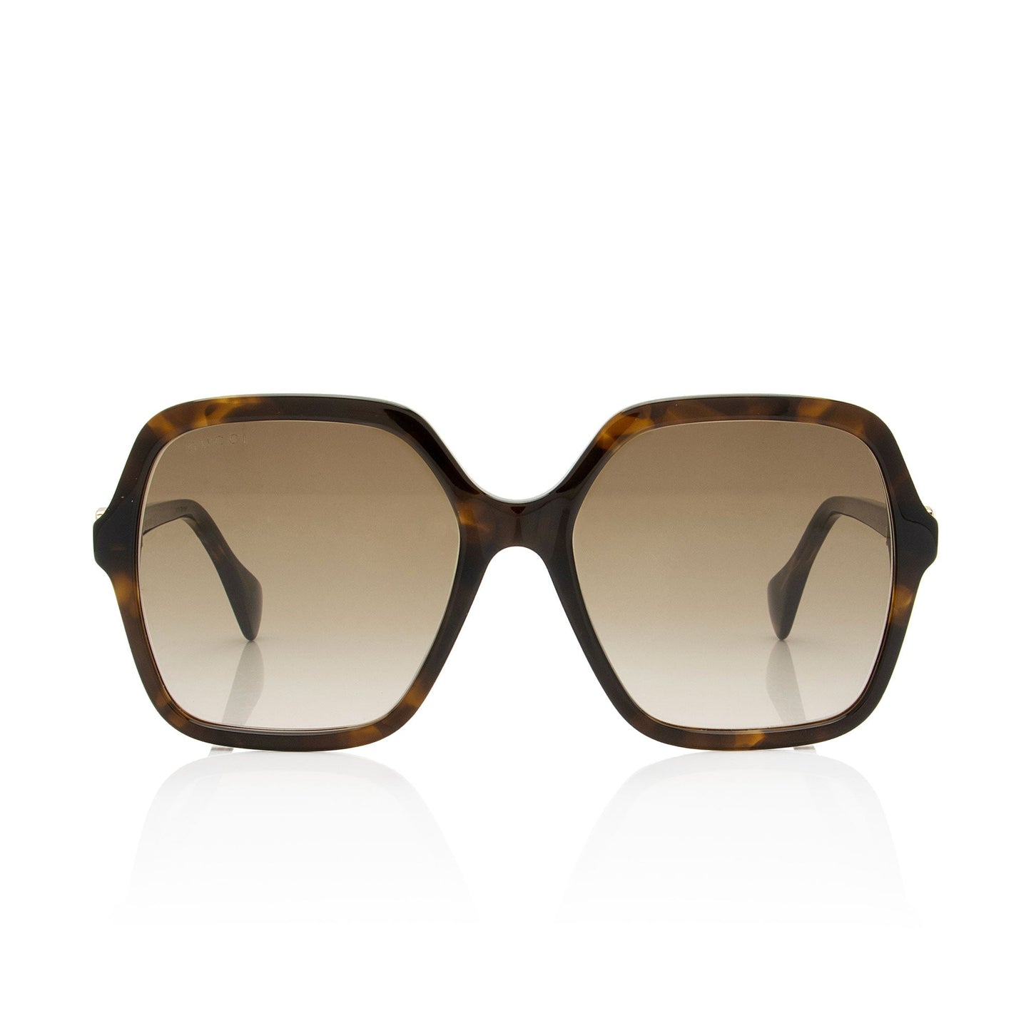 Gucci Interlocking GG Oversized Square Sunglasses Brown Accessory