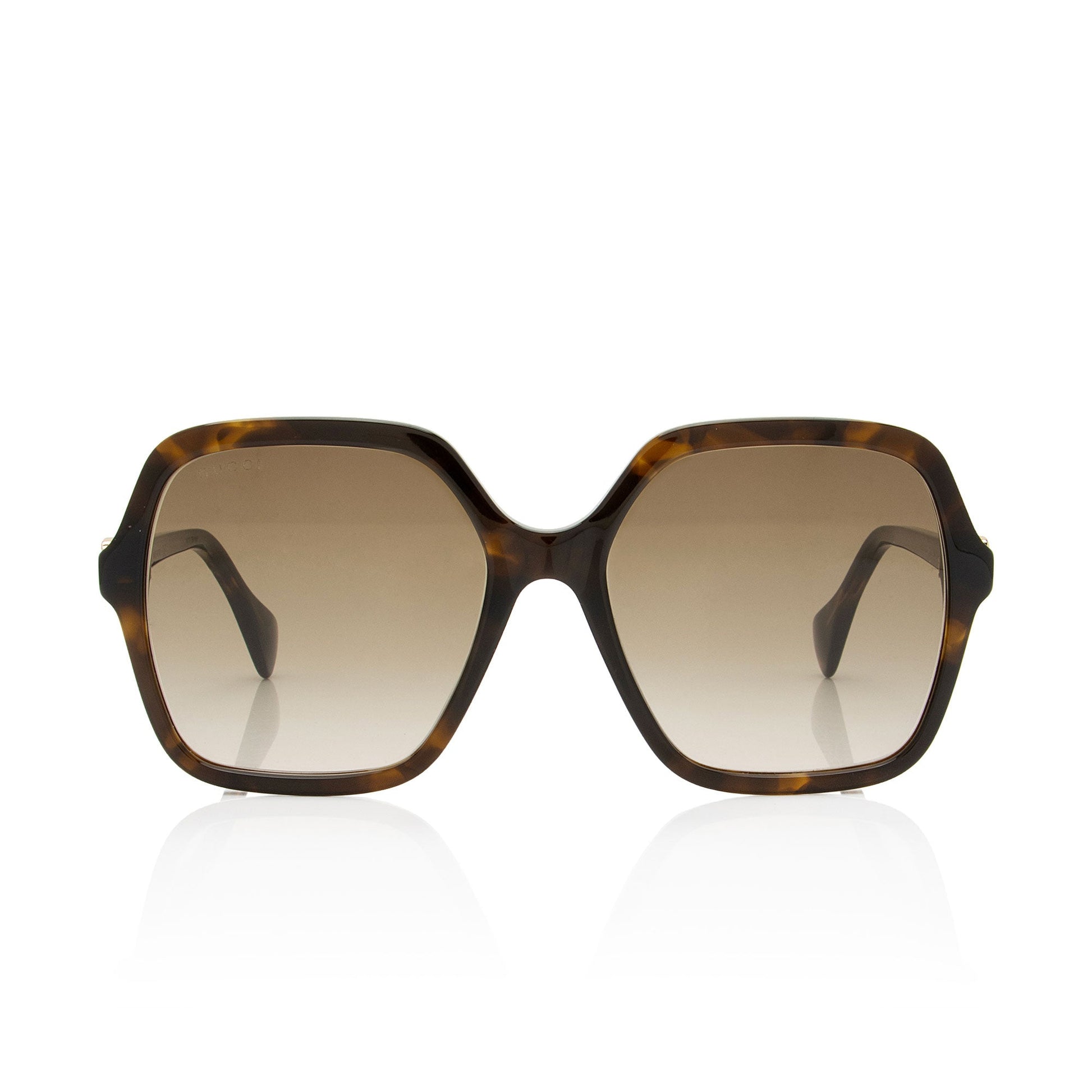 Gucci Interlocking GG Oversized Square Sunglasses Brown Accessory