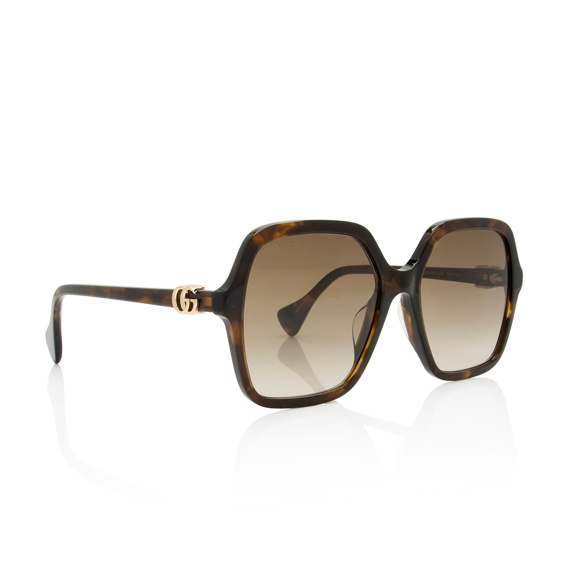 Gucci Interlocking GG Oversized Square Sunglasses Brown Accessory