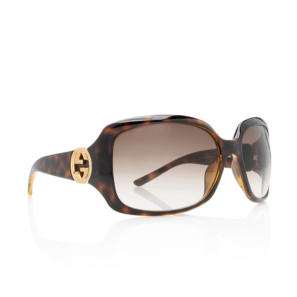 Gucci Interlocking GG Square Sunglasses SHF Brown Accessory