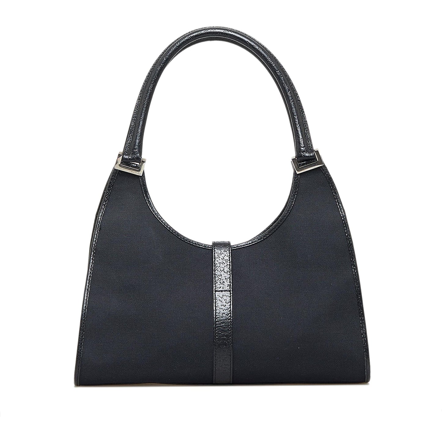 Gucci Jackie Bardot SHG-HSzfiL Canvas Black Shoulder Bag