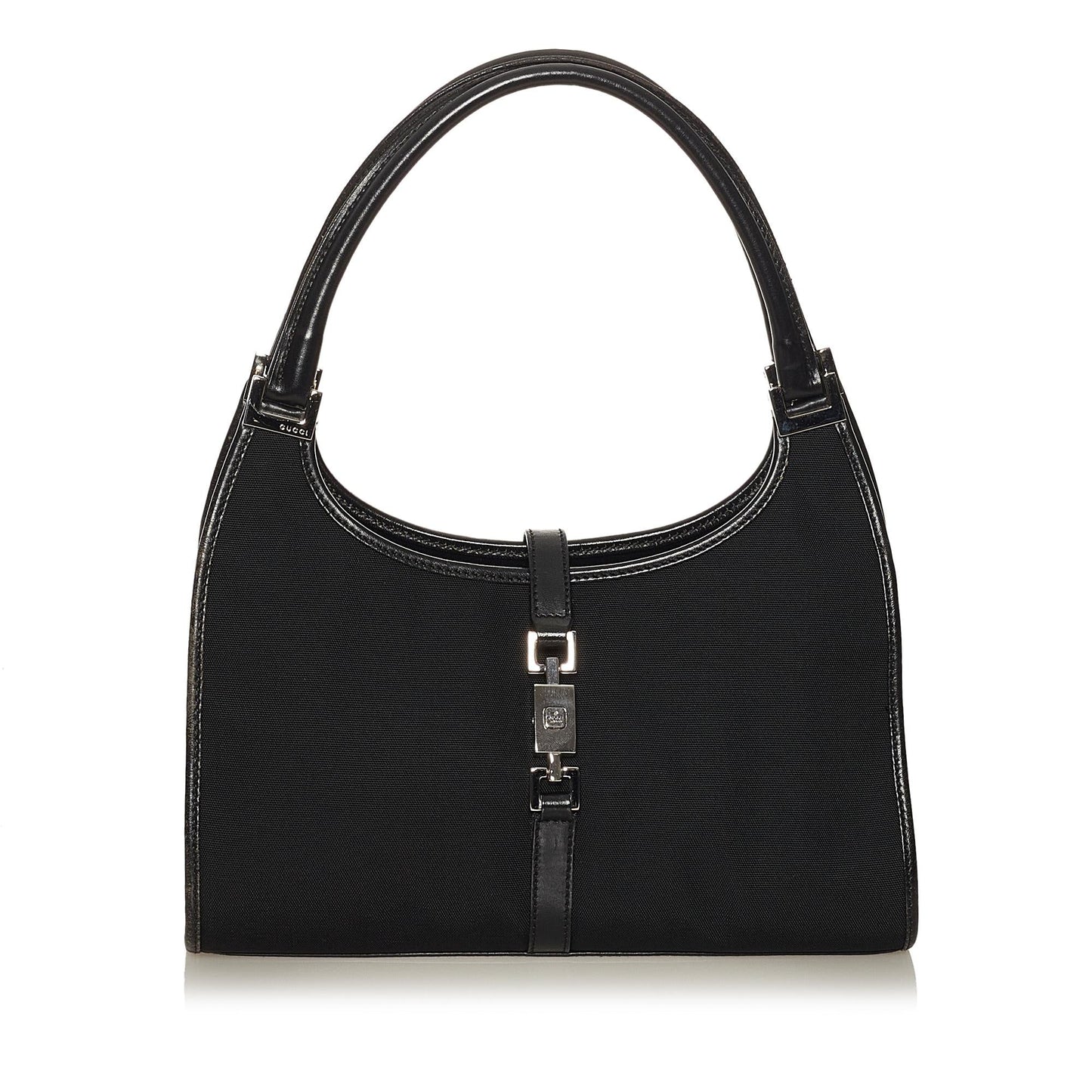 Gucci Jackie SHG Canvas Black Satchel Bag