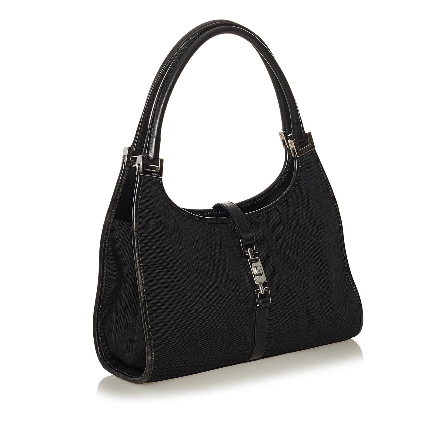 Gucci Jackie SHG Canvas Black Satchel Bag