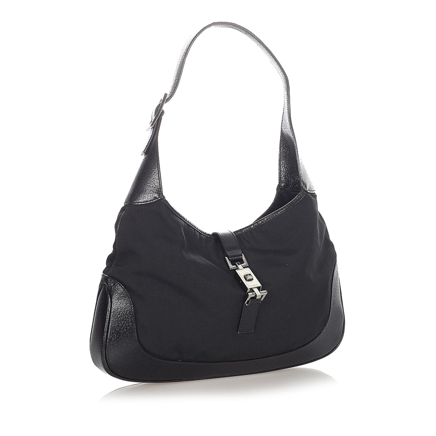 Gucci Jackie SHG Canvas Calf Black Shoulder Bag