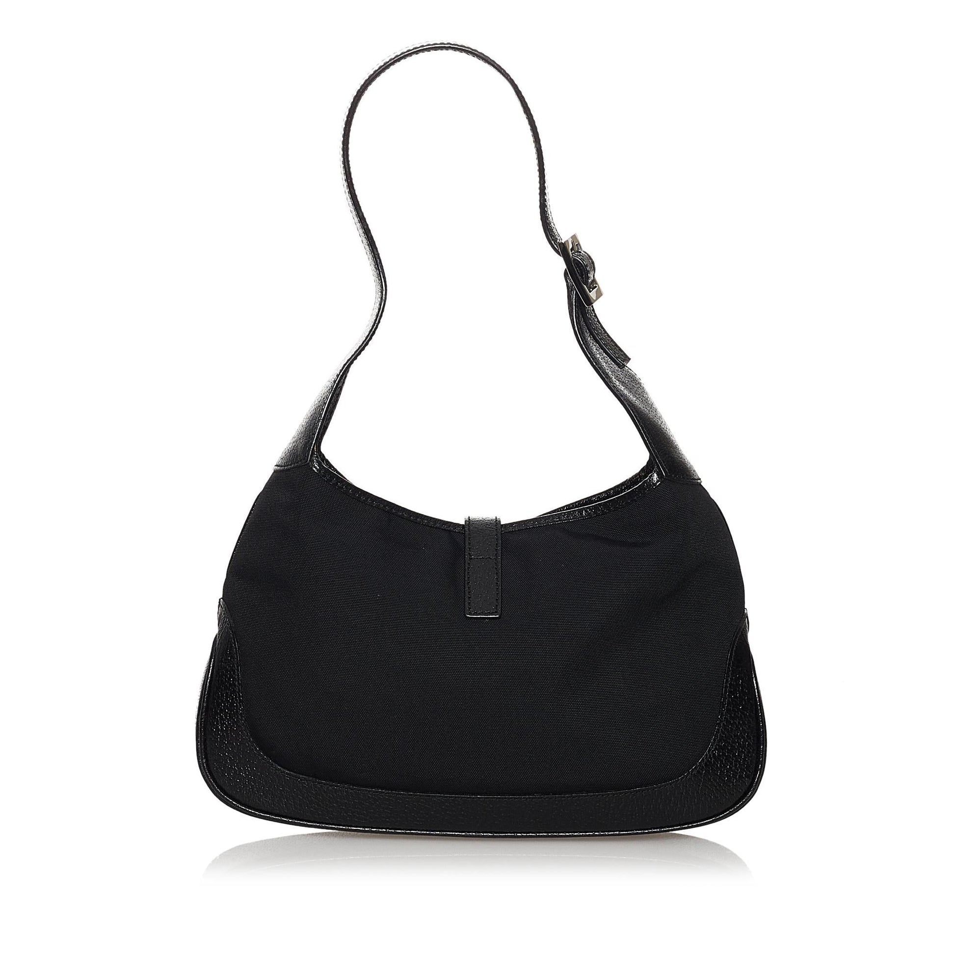 Gucci Jackie SHG Canvas Black Shoulder Bag Bag Shg