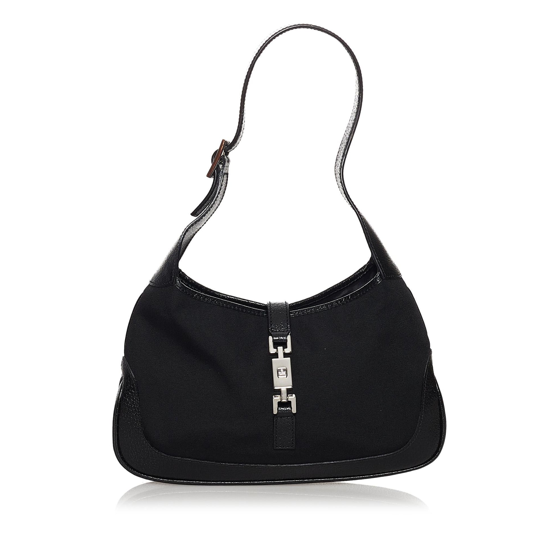 Gucci Jackie SHG Canvas Black Shoulder Bag Bag Shg