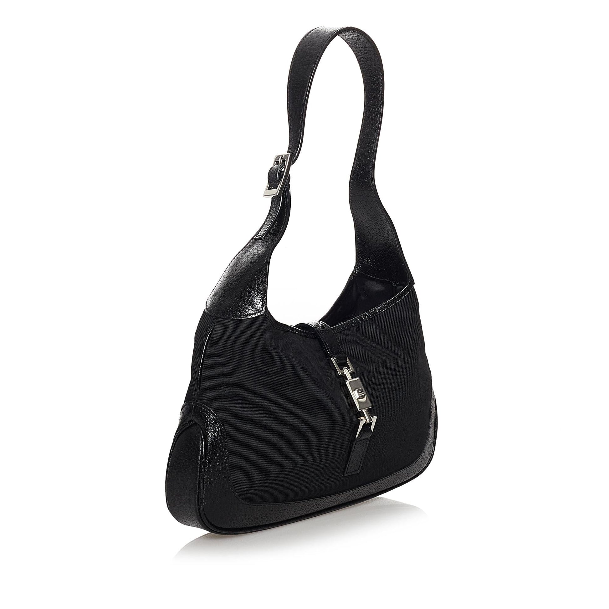 Gucci Jackie SHG Canvas Black Shoulder Bag Bag Shg
