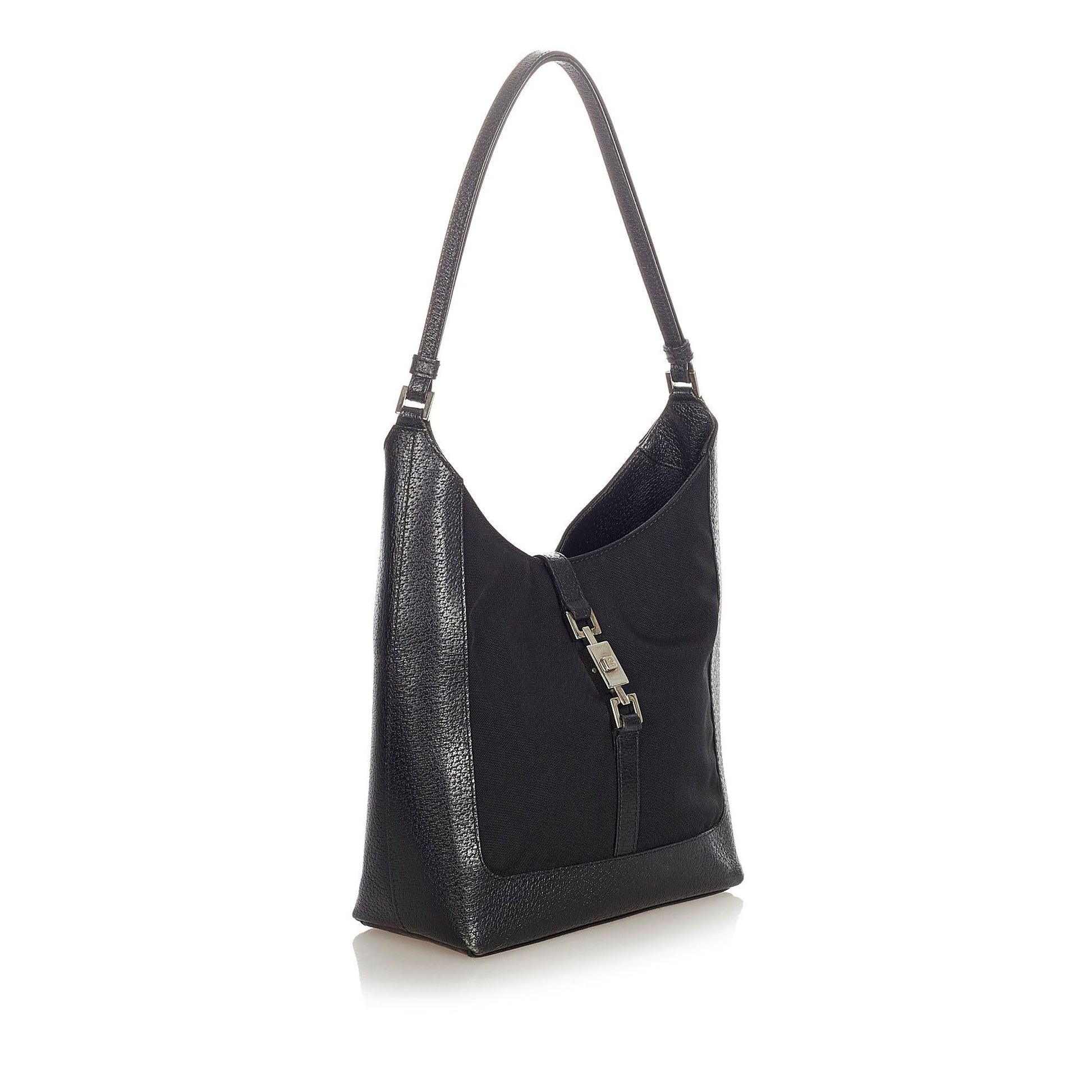 Gucci Jackie SHG Canvas Black Shoulder Bag 3