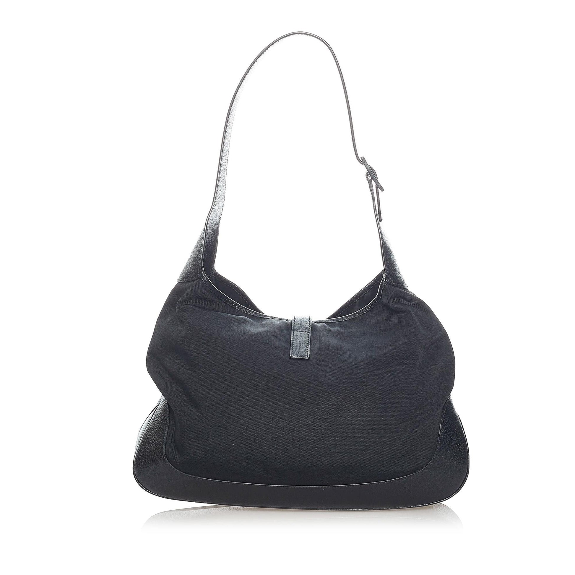 Gucci Jackie SHG Canvas Black Shoulder Bag 4