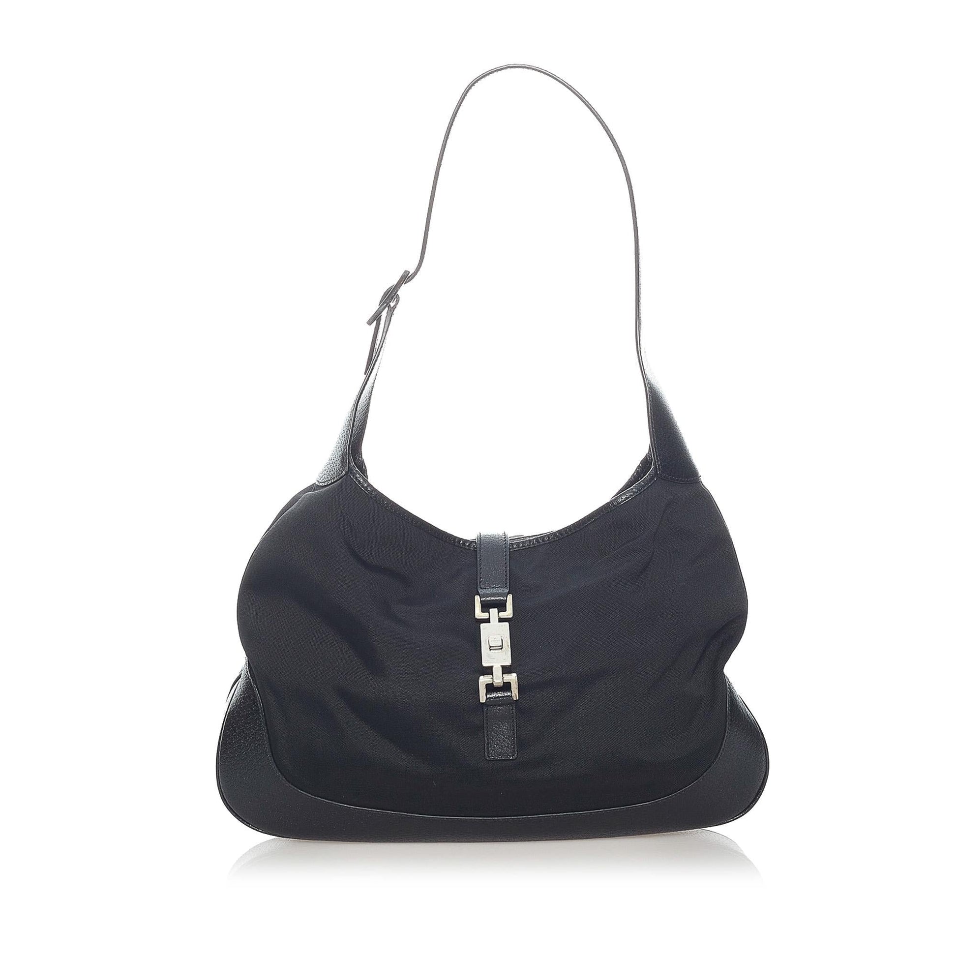 Gucci Jackie SHG Canvas Black Shoulder Bag 4