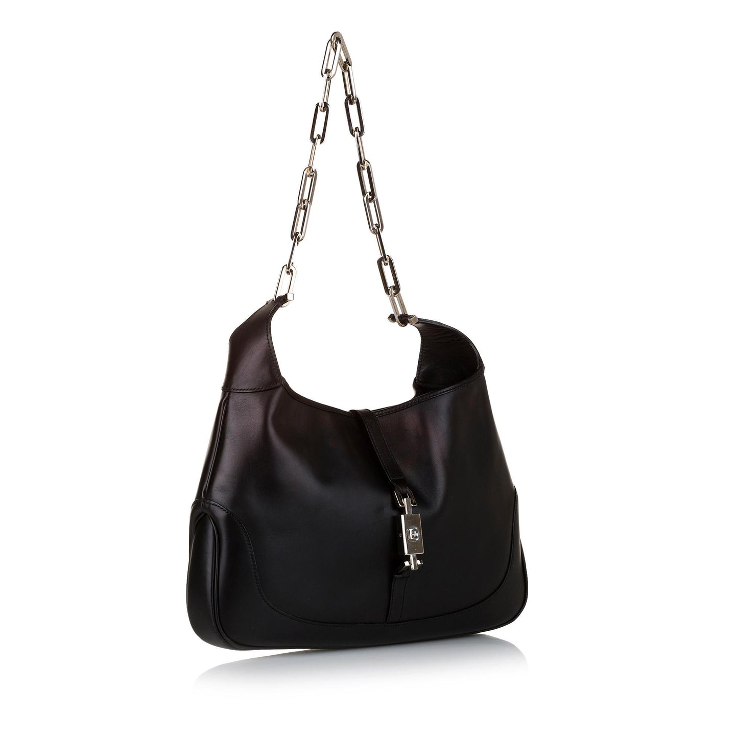 Gucci Jackie SHG Leather Calf Black Chain Shoulder Bag