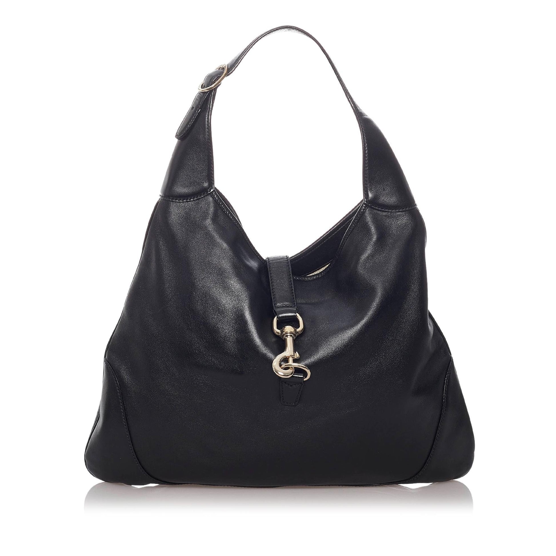 Gucci Jackie SHG Leather Calf Black Shoulder Bag Bag Shg