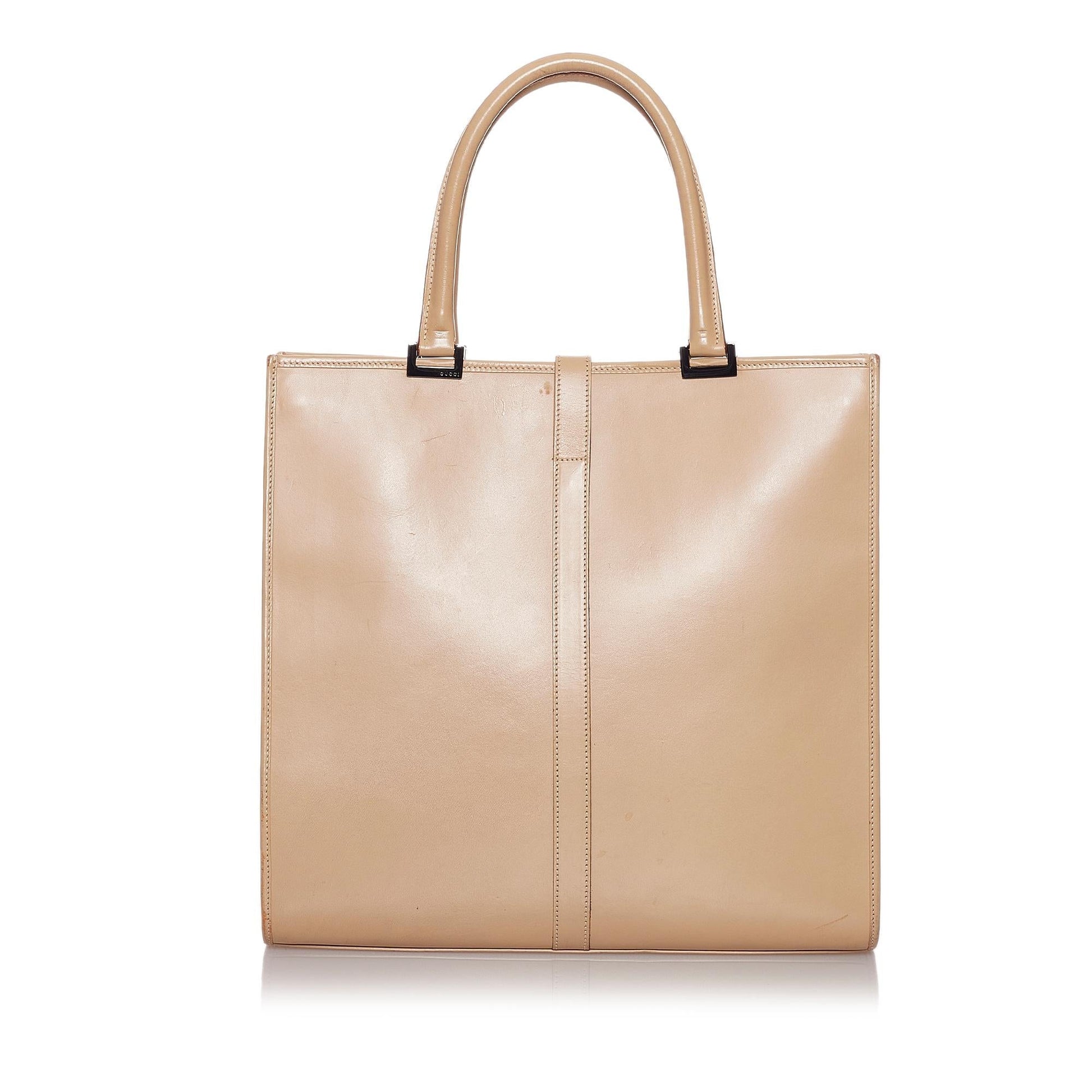 Gucci Jackie SHG Leather Calf Brown Tote Bag