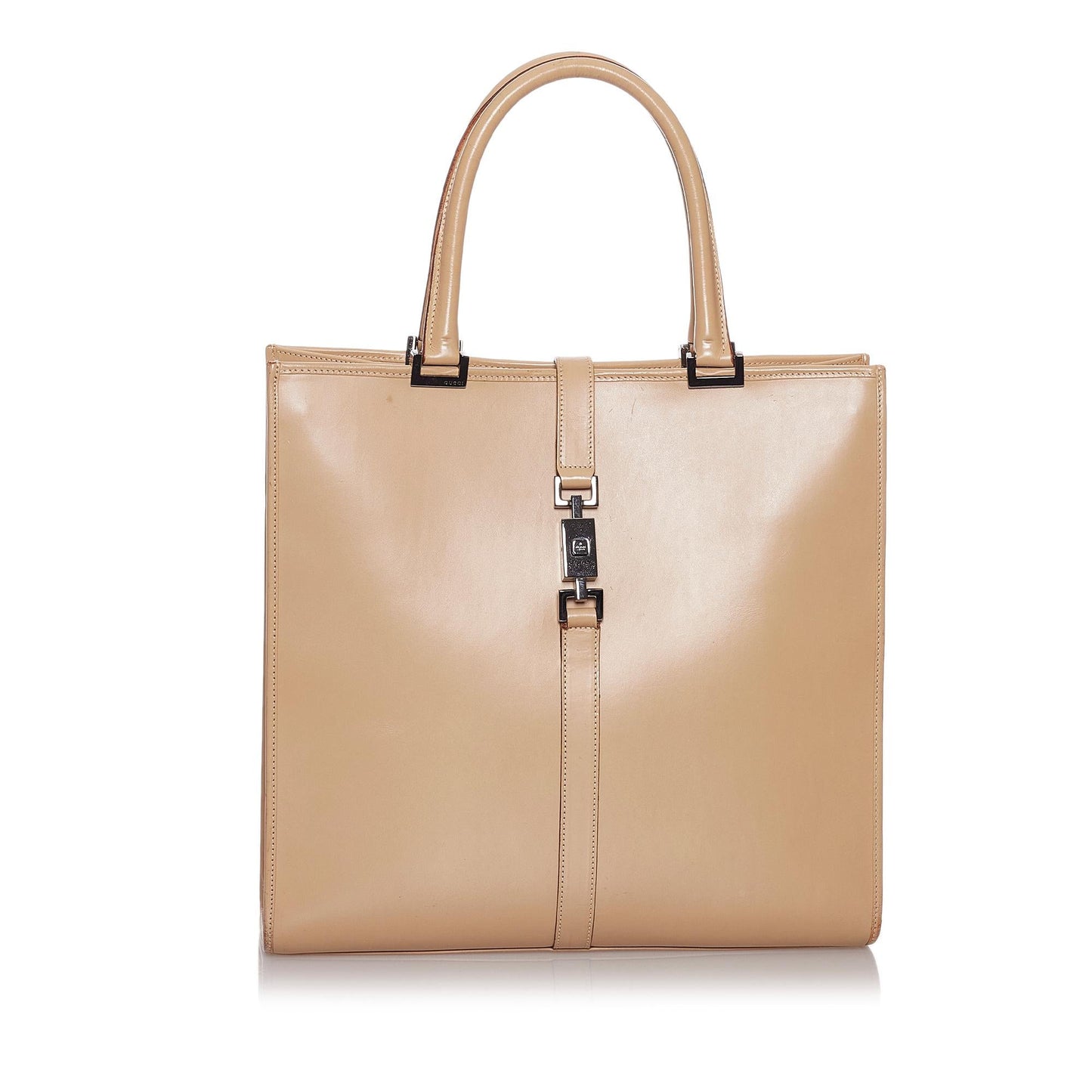 Gucci Jackie SHG Leather Calf Brown Tote Bag