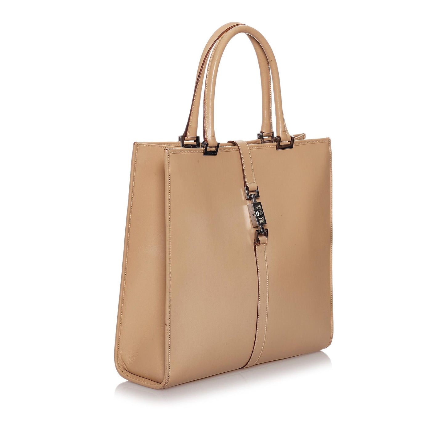 Gucci Jackie SHG Leather Calf Brown Tote Bag
