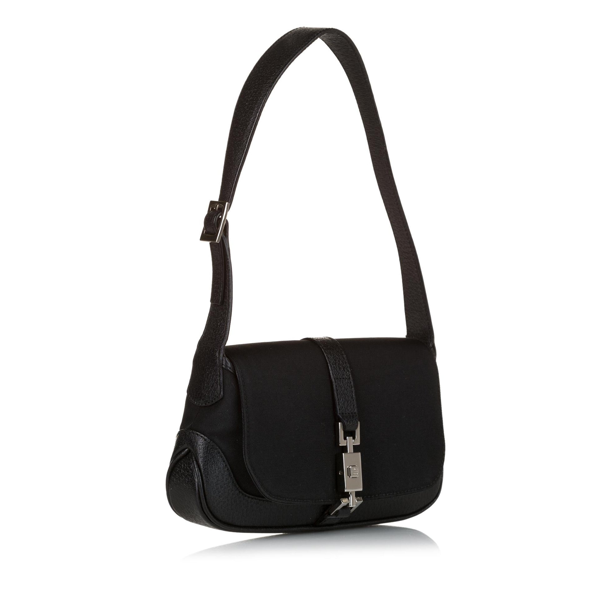 Gucci Jackie SHG Nylon Calf Black Shoulder Bag