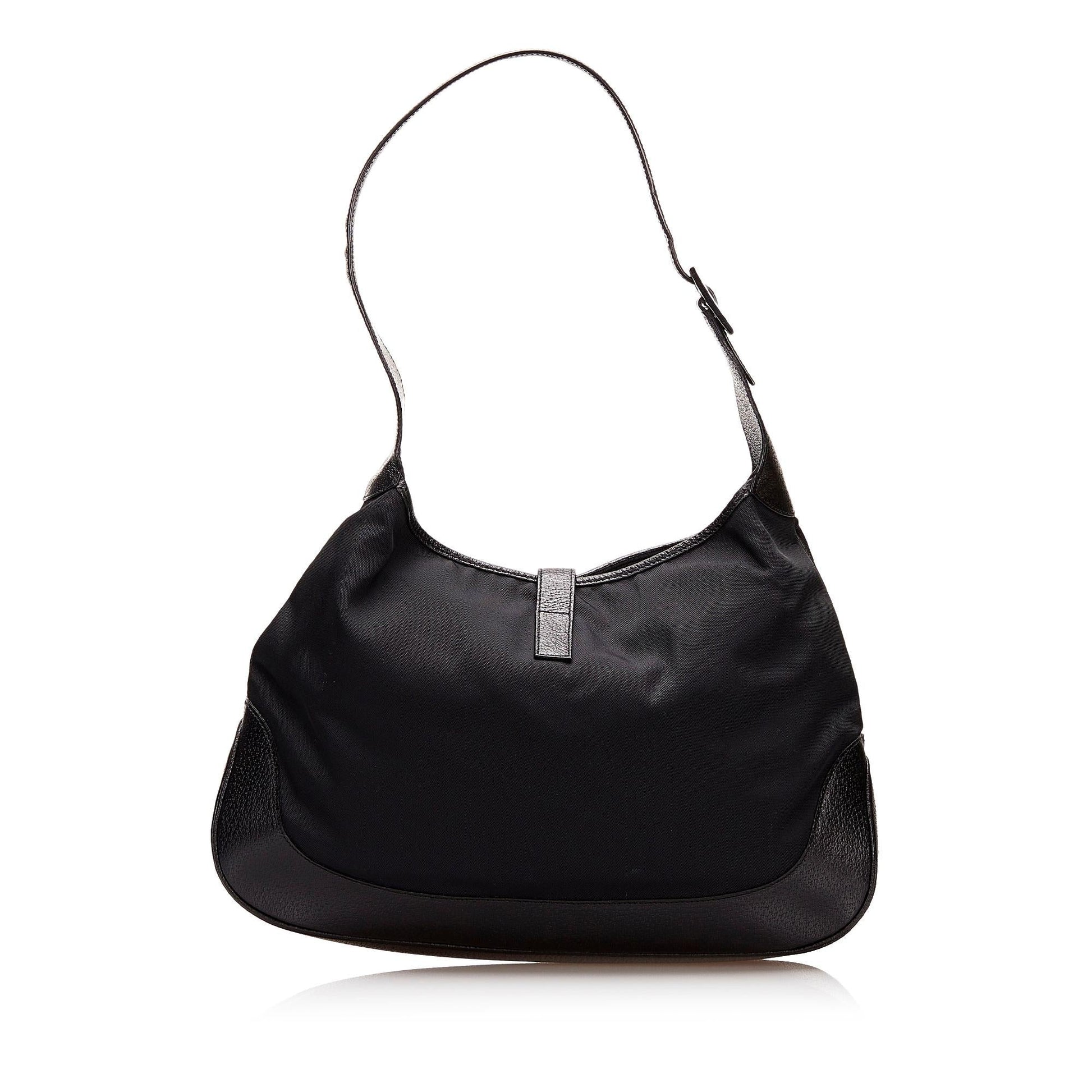 Gucci Jackie SHG Nylon Black Shoulder Bag
