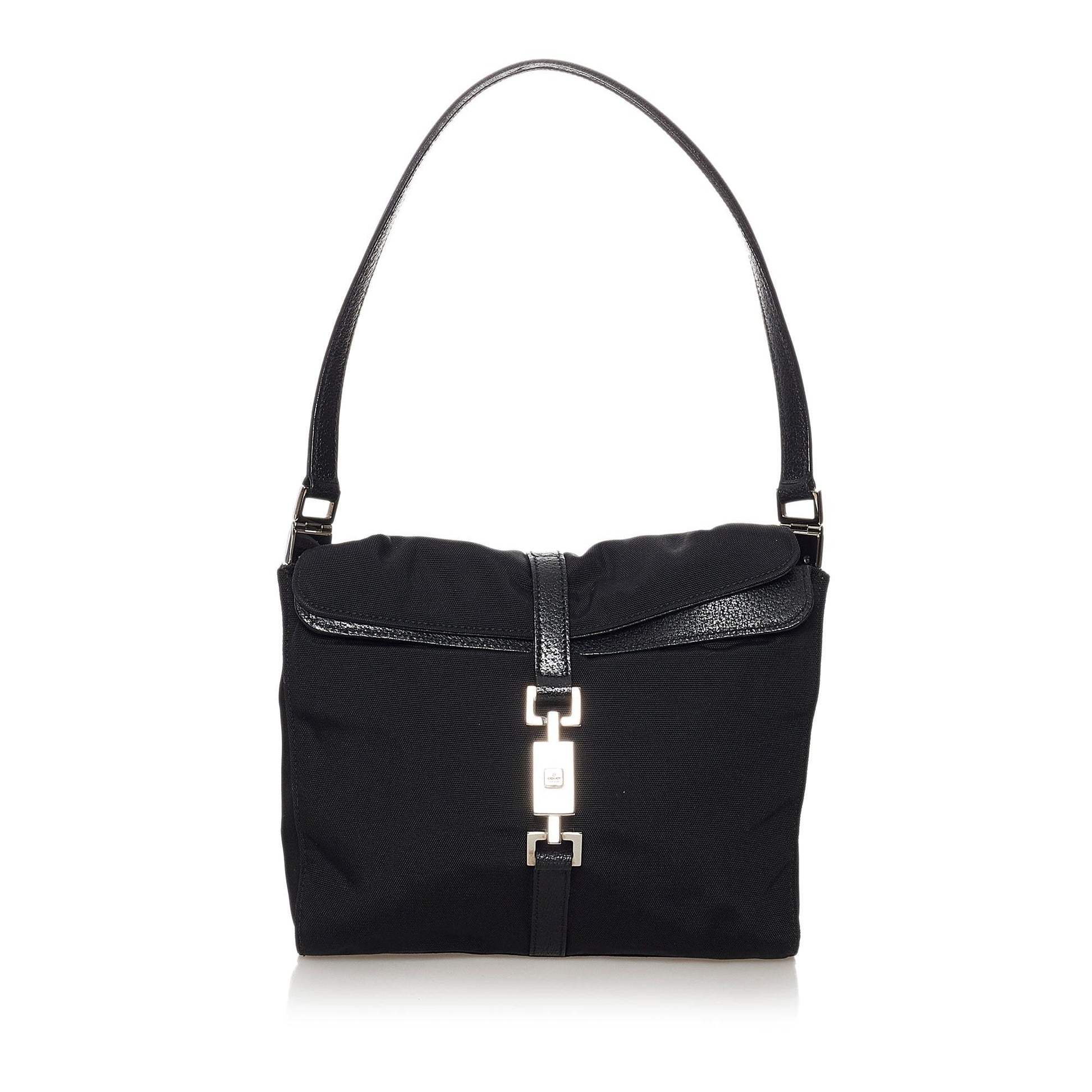 Gucci Jackie SHG Nylon Black Shoulder Bag Bag Shg