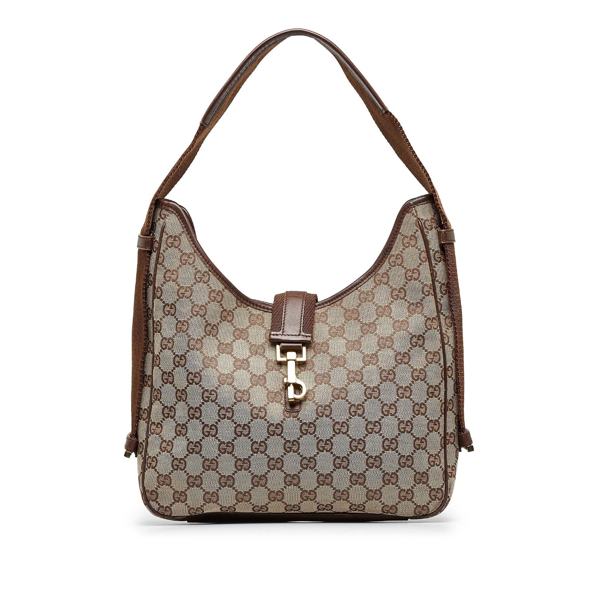 Gucci Jackie O' SHG-I50CAH Canvas Brown Shoulder Bag