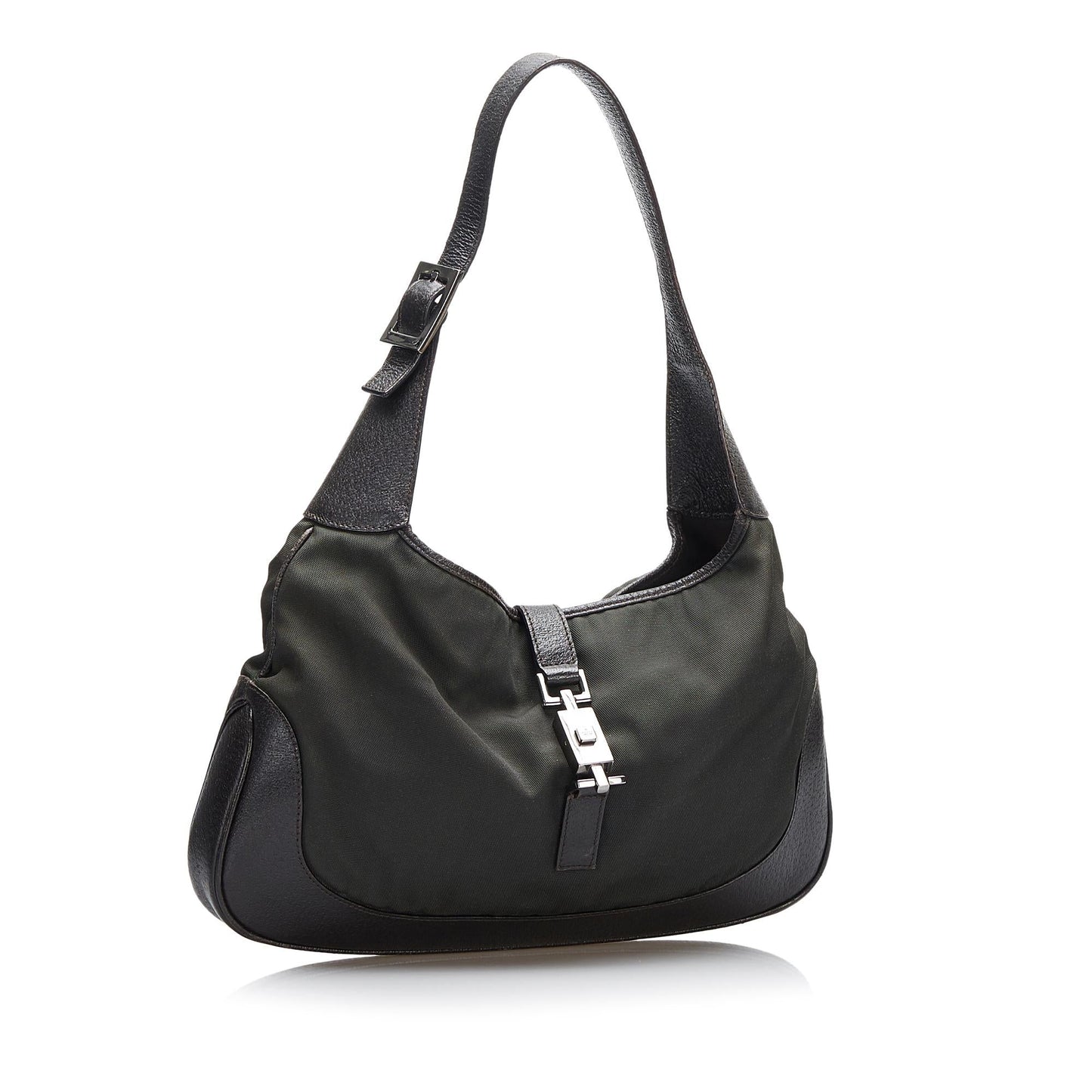 Gucci Jackie SHG-PBkNDZ Nylon Calf Black Shoulder Bag