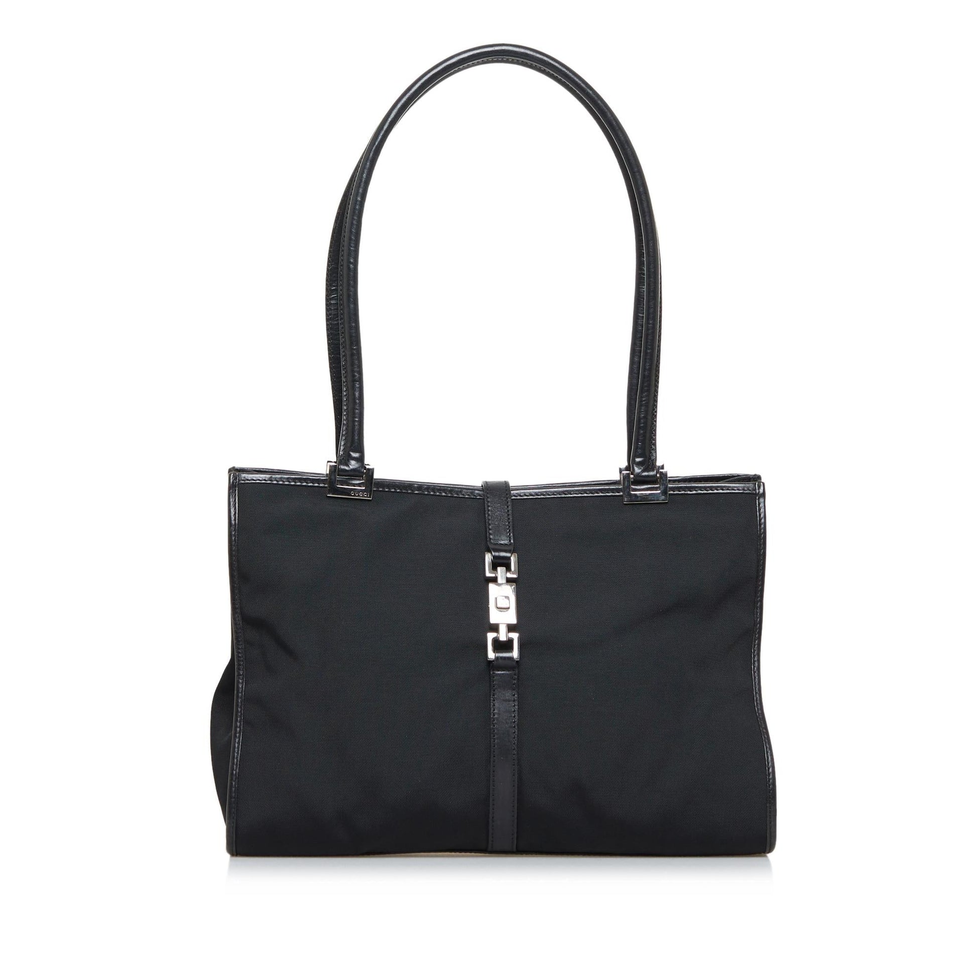 Gucci Jackie SHG-wYFRwH Nylon Black Shoulder Bag