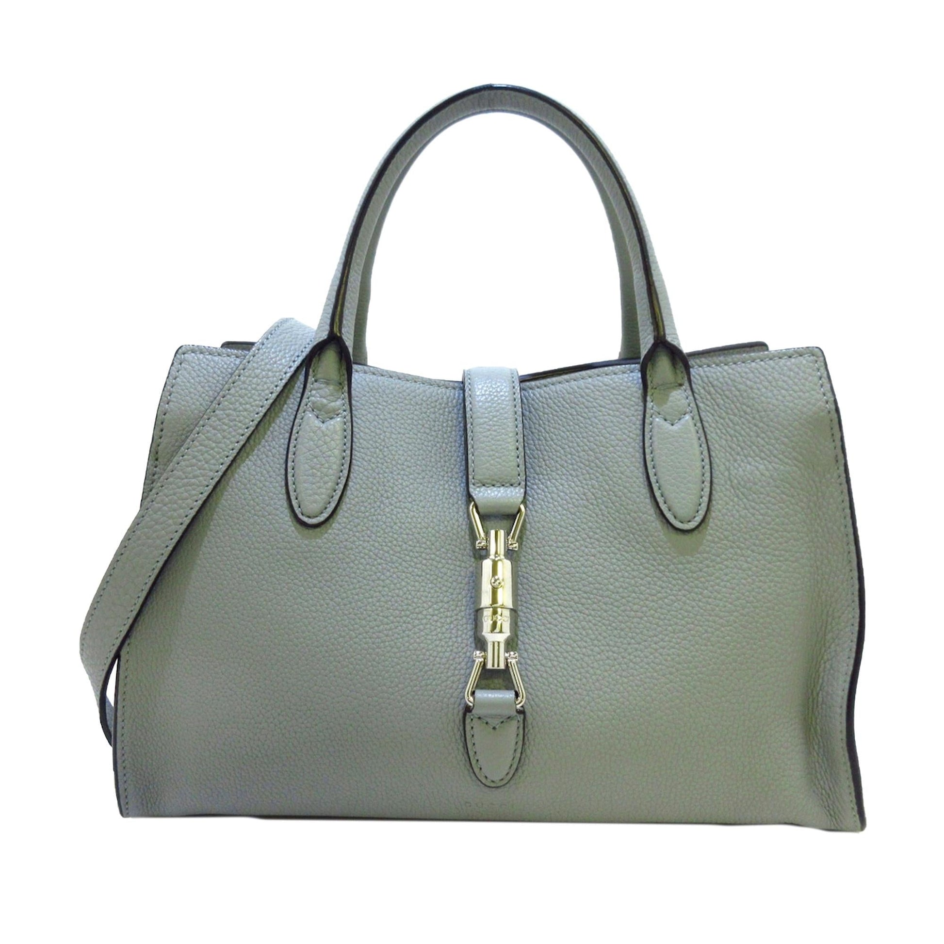 Gucci Jackie Soft SHG Calf Grey Satchel Bag