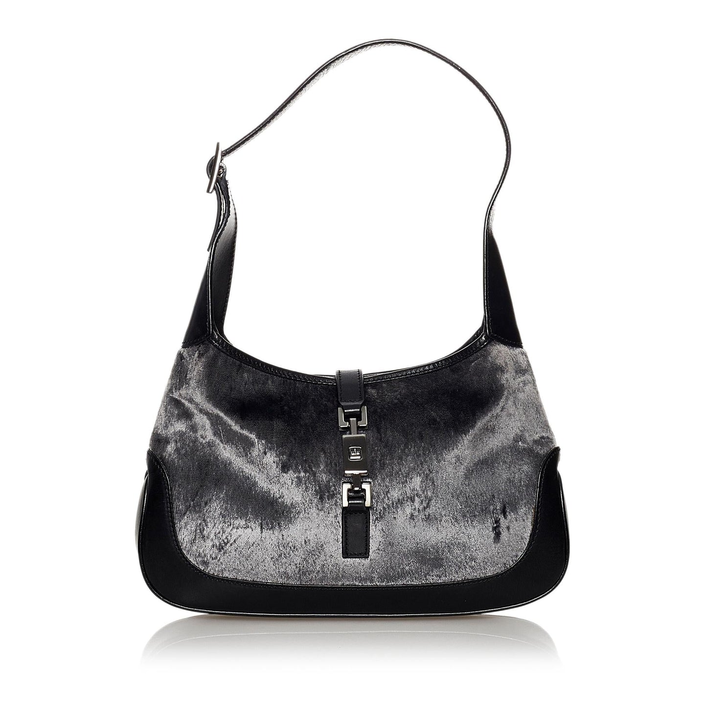 Gucci Jackie Velvet SHG Calf Black Shoulder Bag