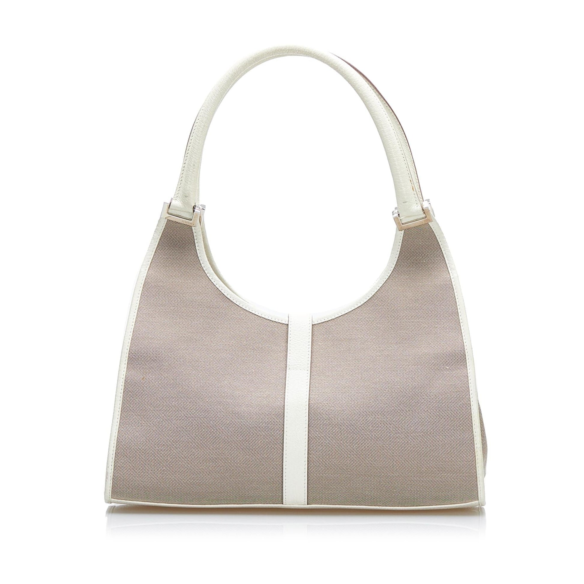 Gucci Jackie SHG-5ODg88 Canvas Grey Shoulder Bag