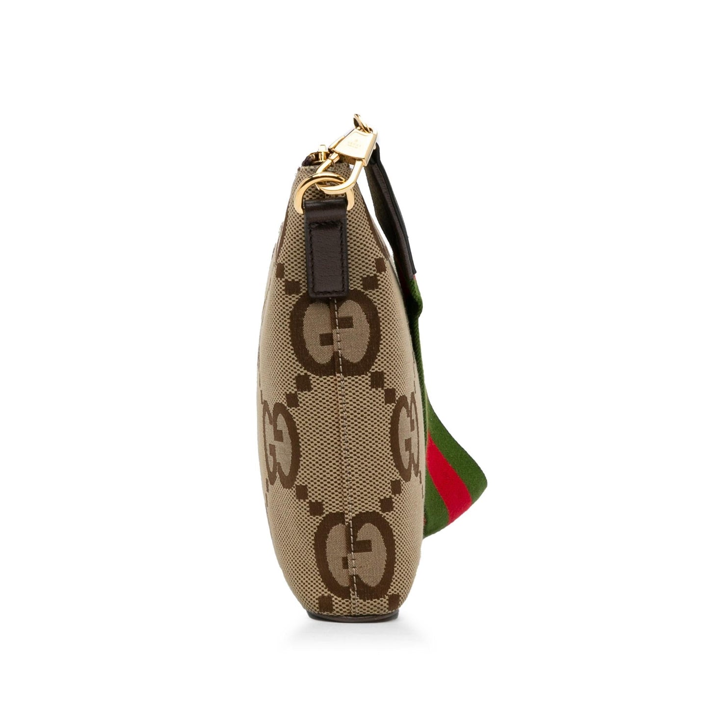 Gucci Jumbo GG SHG-s7hbRP Canvas Calf Brown Crossbody Bag