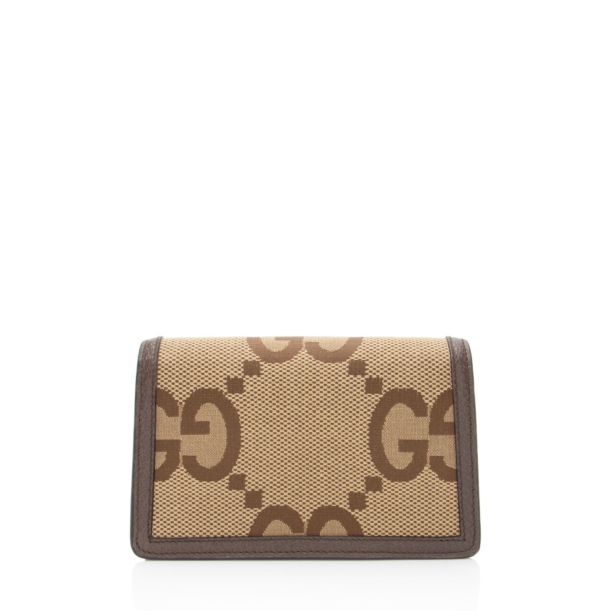 Gucci Jumbo GG Dionysus Leather Canvas Brown Mini Crossbody Bag