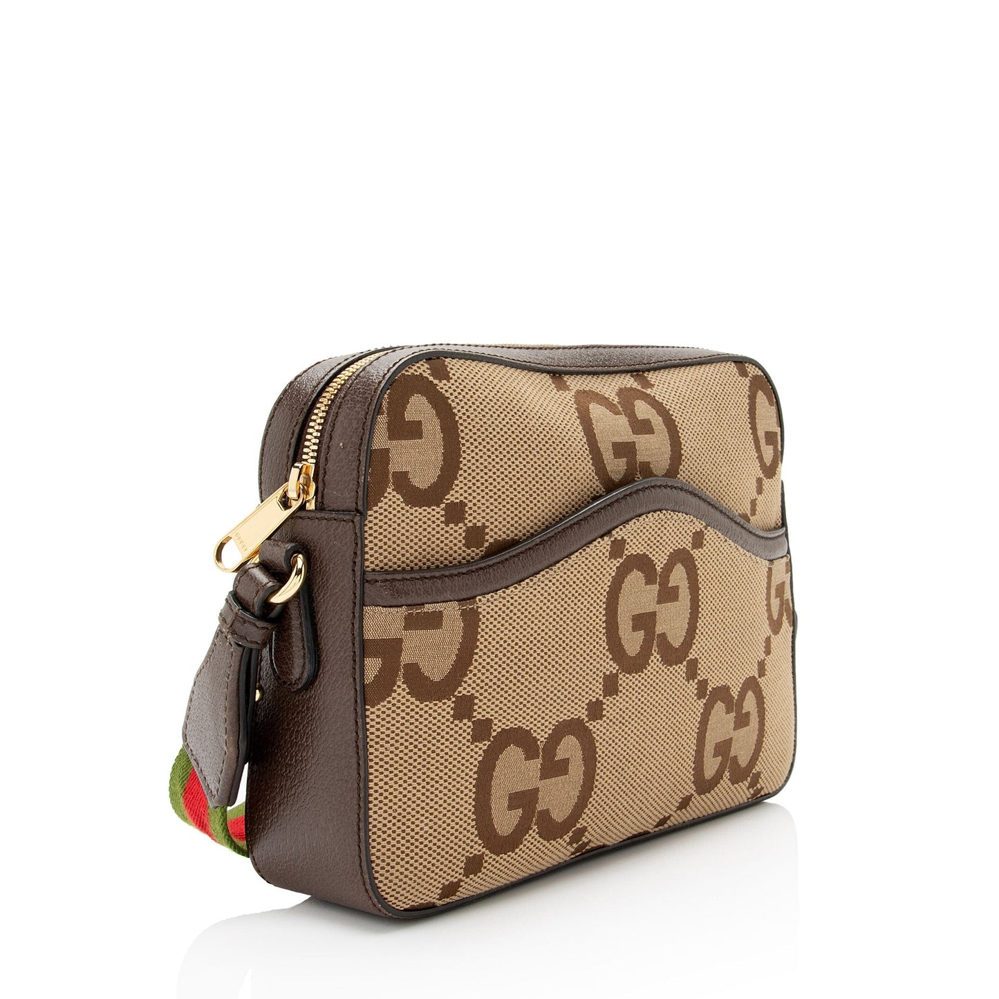 Gucci Jumbo GG Messenger SHF-UveRhC Leather Canvas Nylon Brown Shoulder Bag
