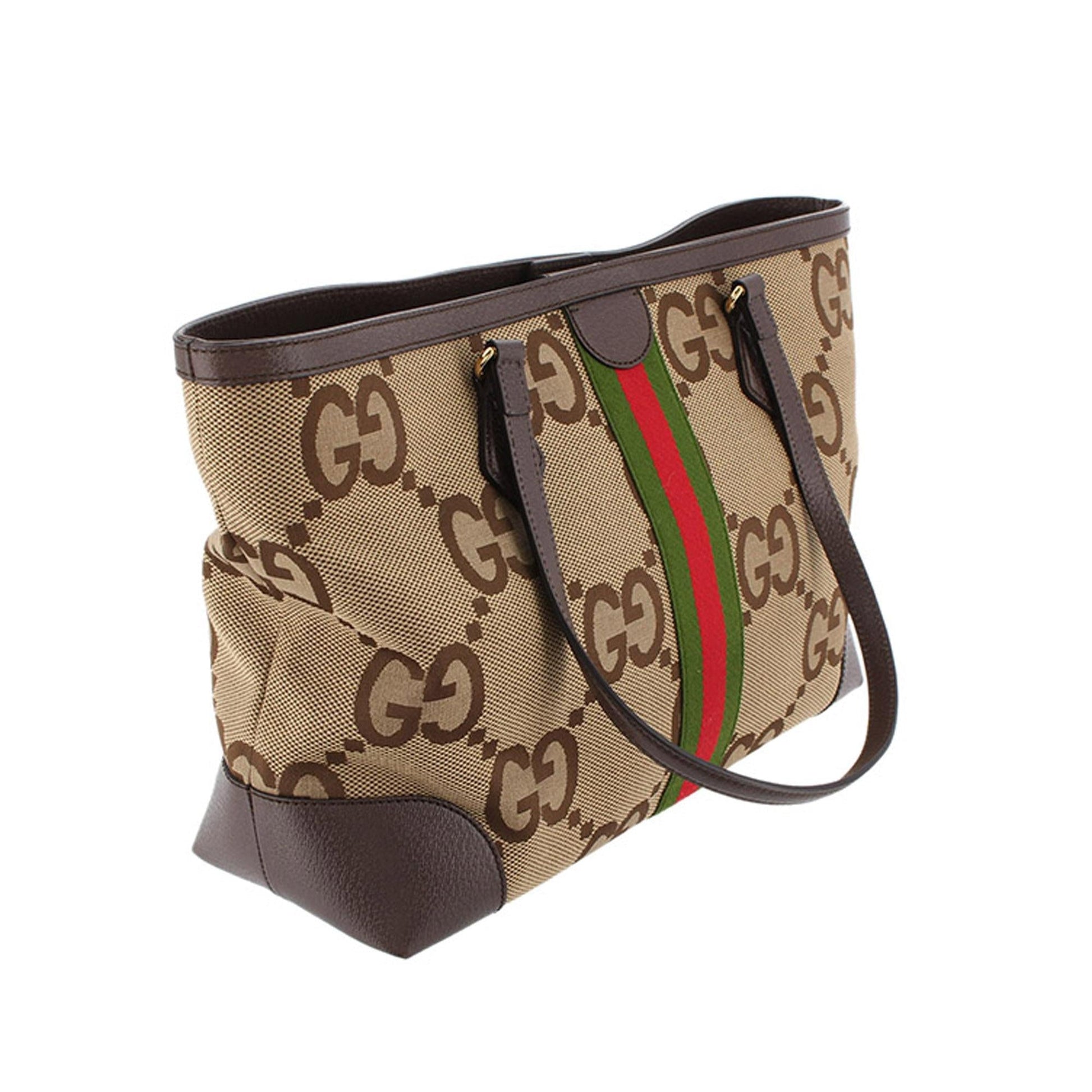 Gucci Jumbo GG Ophidia SHG-HRmGF7 Canvas Brown Tote Bag