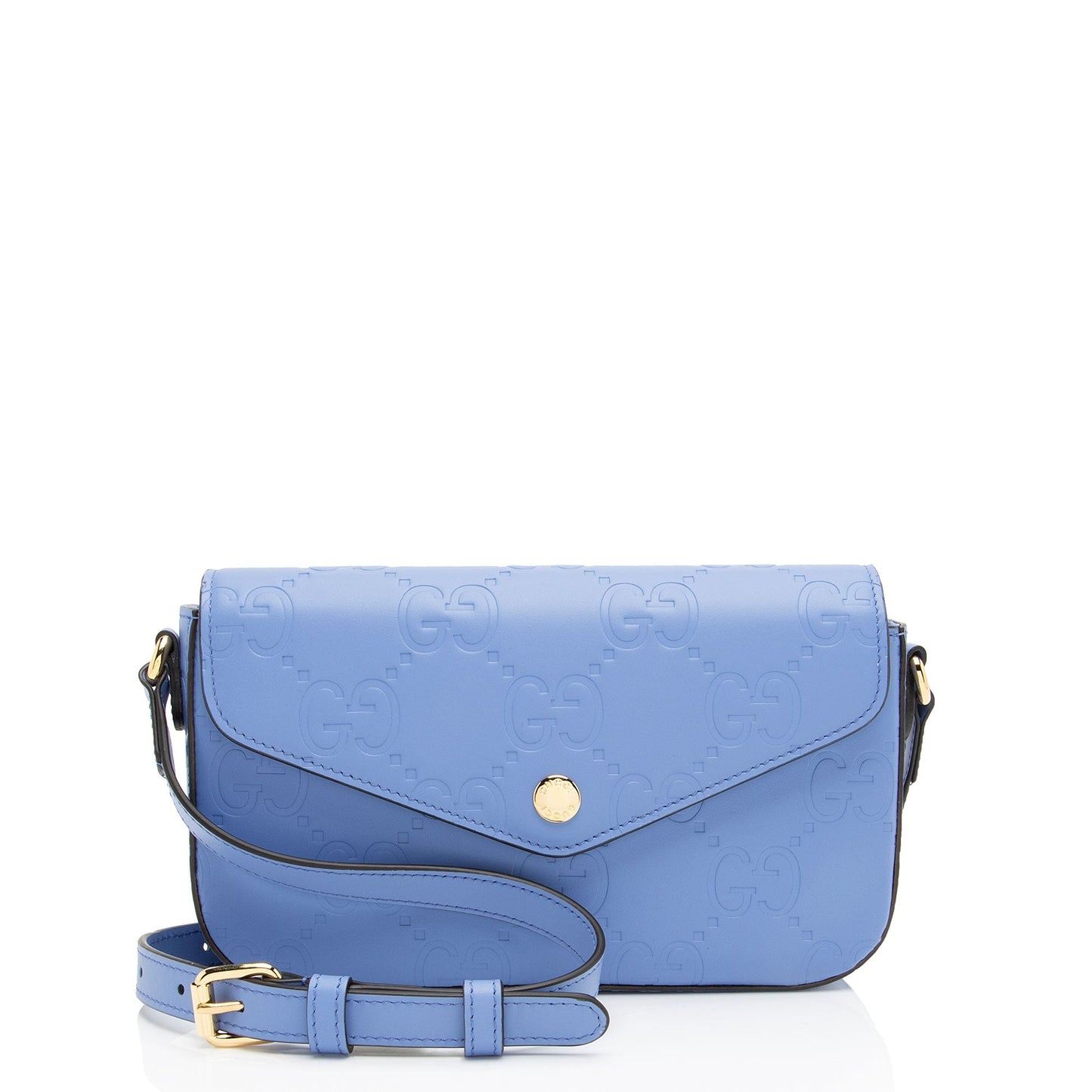Gucci Jumbo GG Pochette Leather Mini Crossbody Bag
