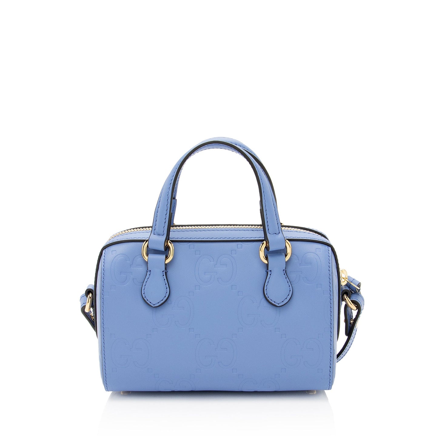Gucci Jumbo GG Leather Blue Mini Satchel Bag