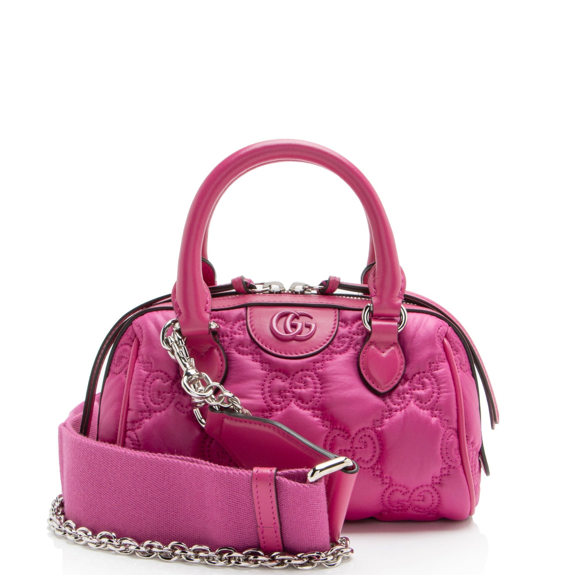 Gucci Jumbo GG Bowling Matelasse Nylon Mini Crossbody Bag