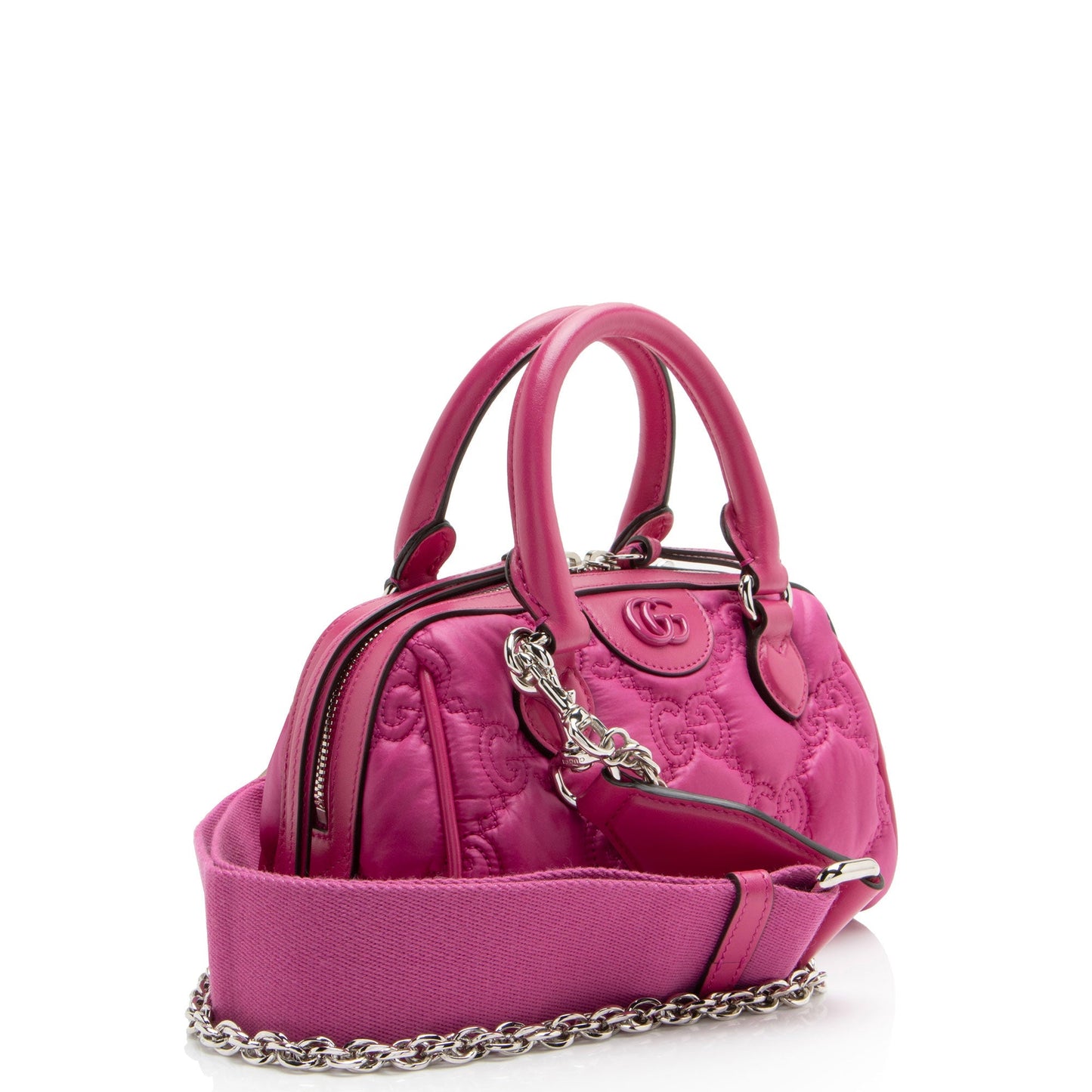 Gucci Jumbo GG Bowling Matelasse Nylon Mini Crossbody Bag