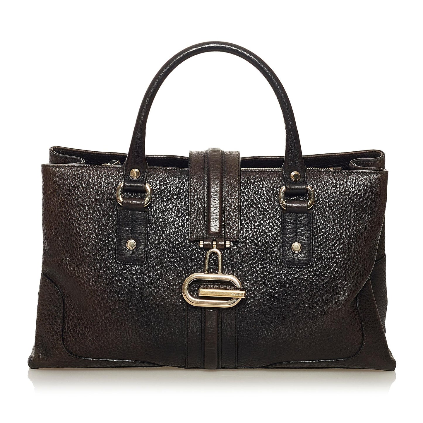 Gucci Junco SHG Leather Calf Brown Satchel Bag