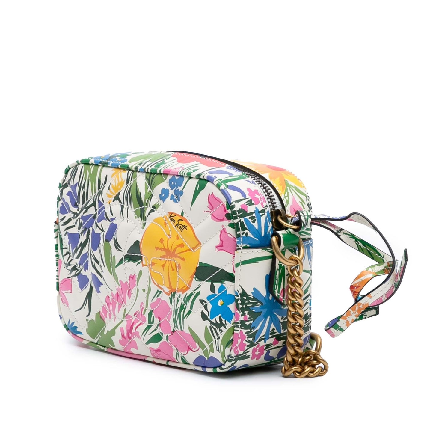 Gucci Ken Scott GG Marmont Floral Matelasse Leather Mini Crossbody Bag
