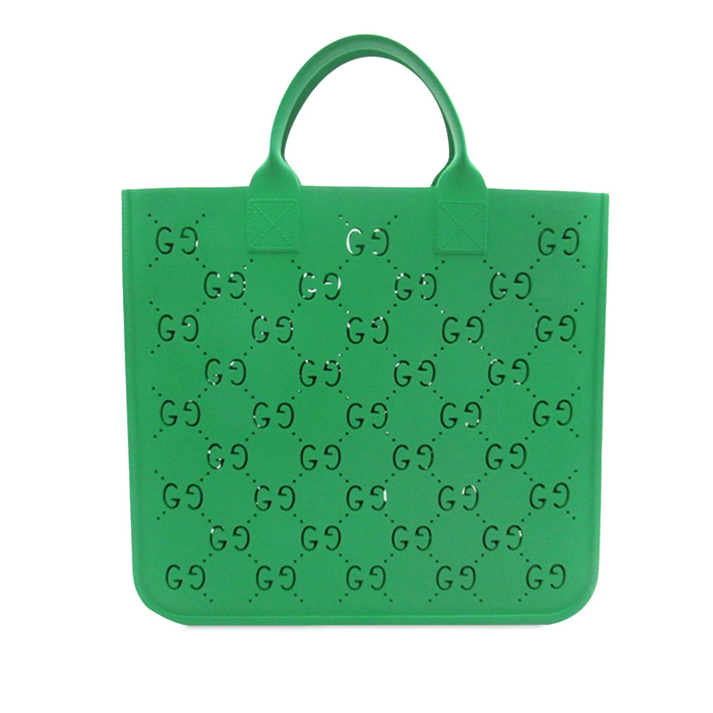 Gucci Kids' GG Rubber SHG-7nHedJ Green Tote Bag